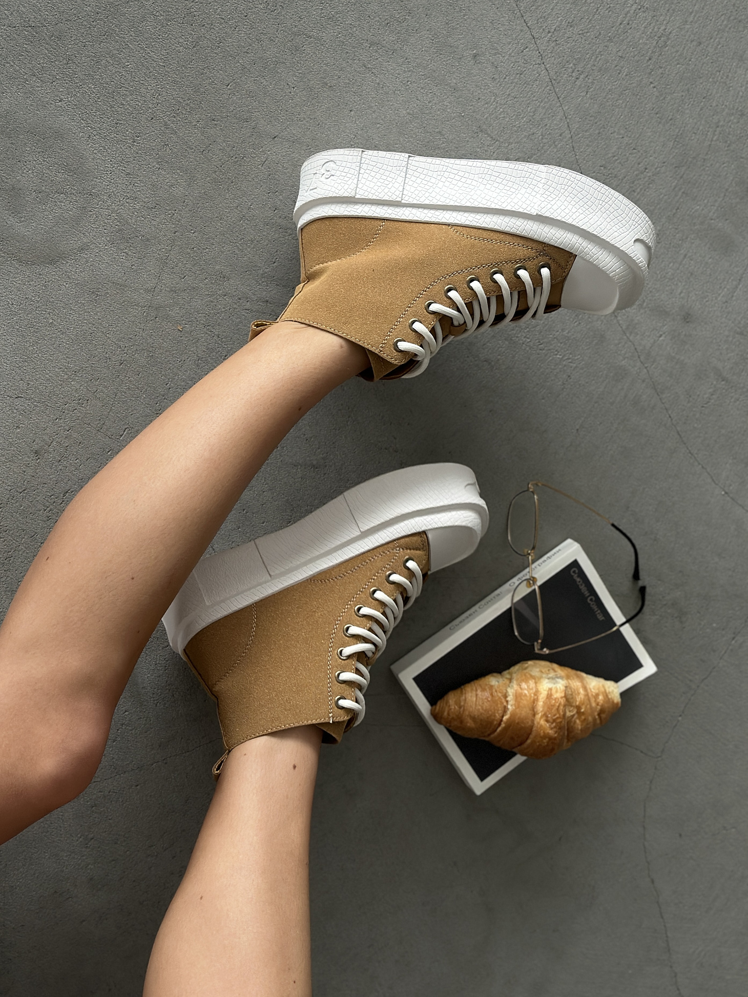 Кеды женские экозамша