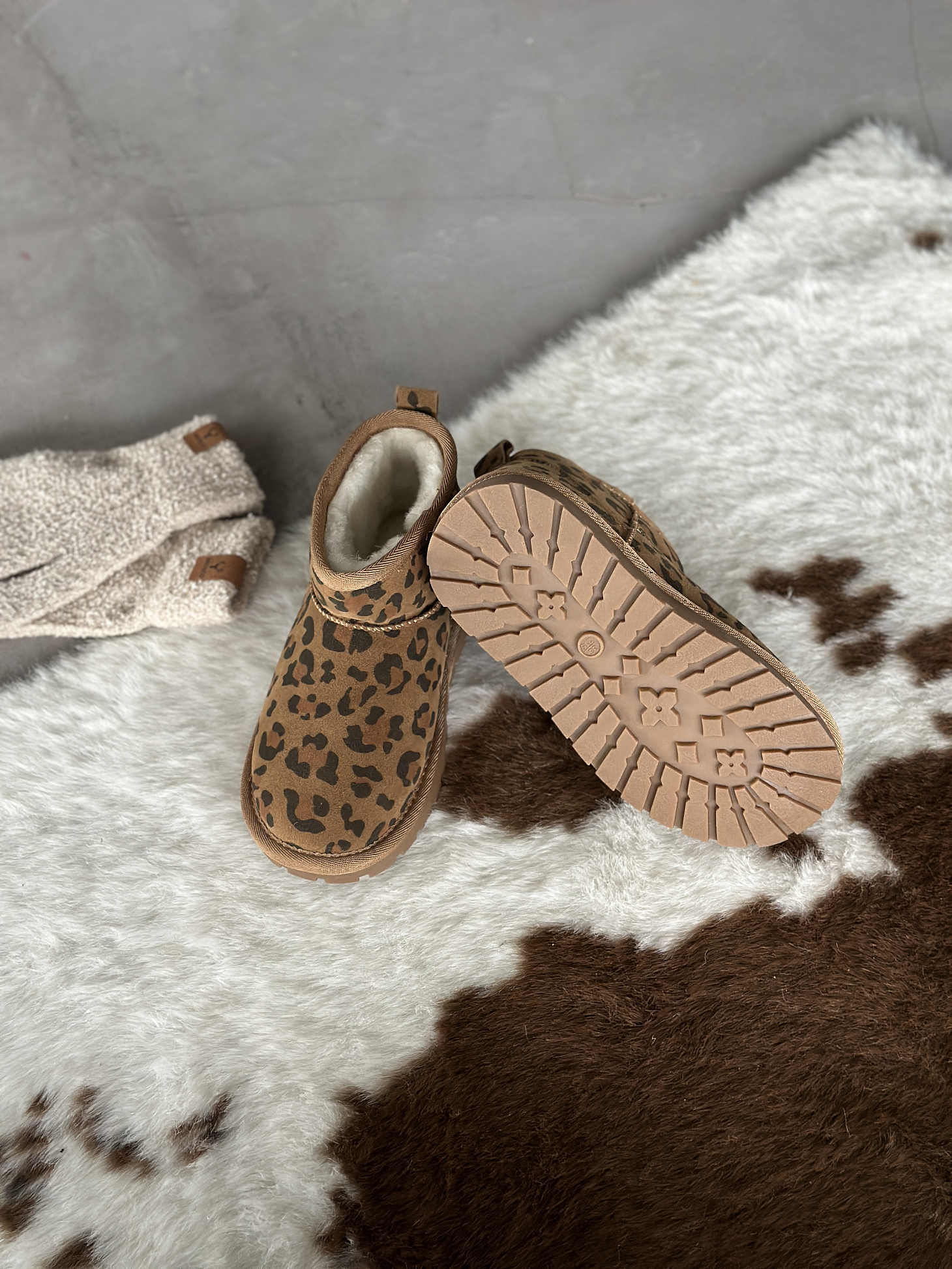 Угги детские экозамша шерсть