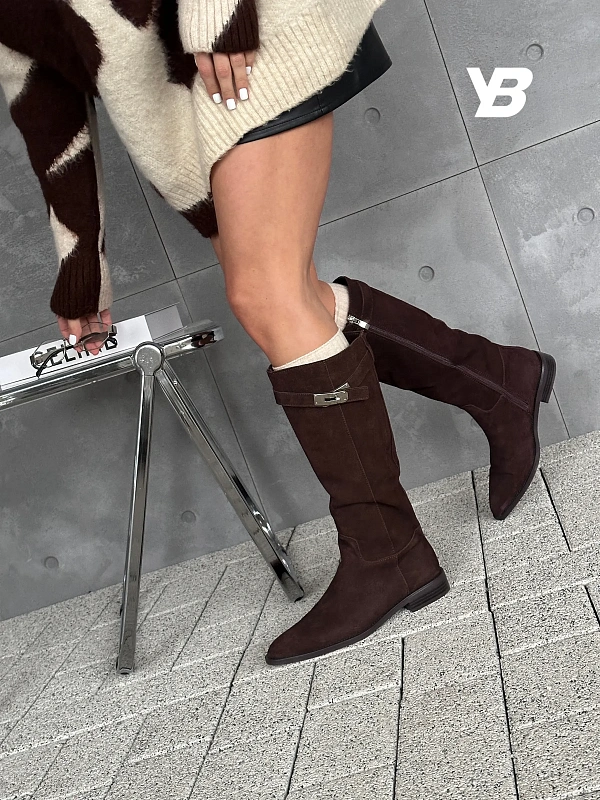 Сапоги женские натуральная замша