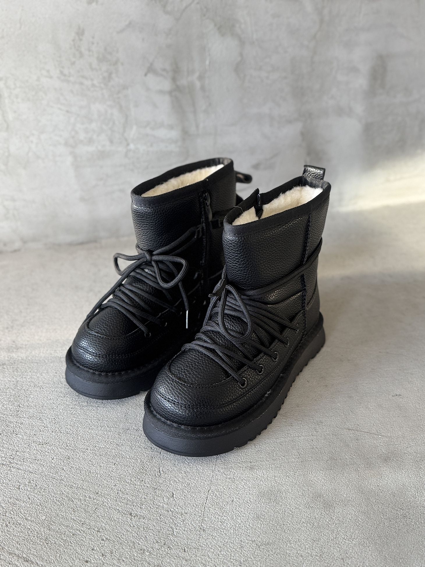 Ботинки детские экокожа шерсть