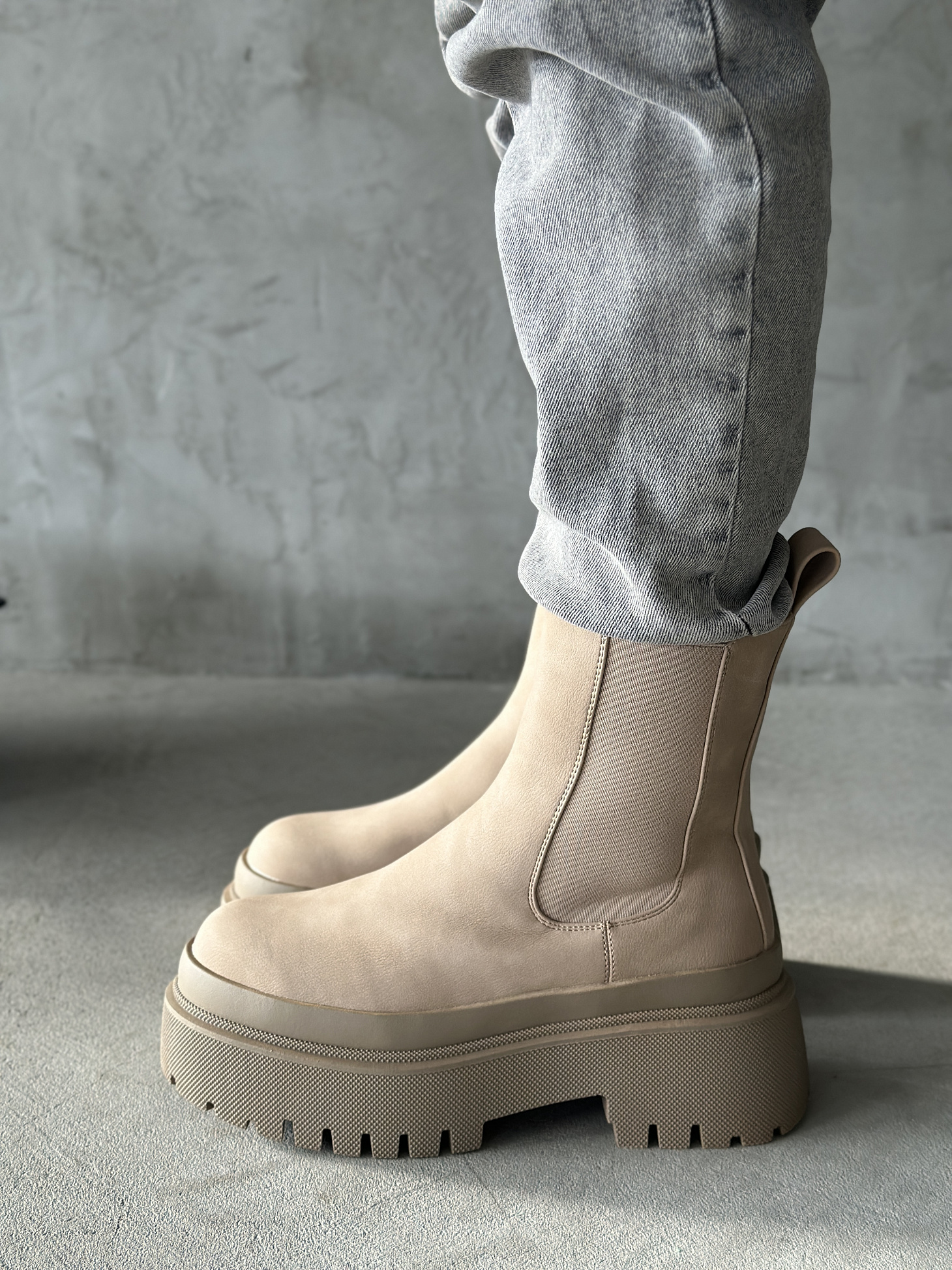 Ботинки женские экозамша шерсть