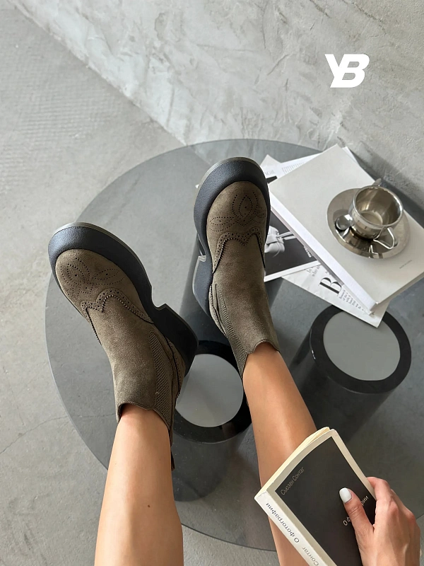 Ботинки женские экозамша