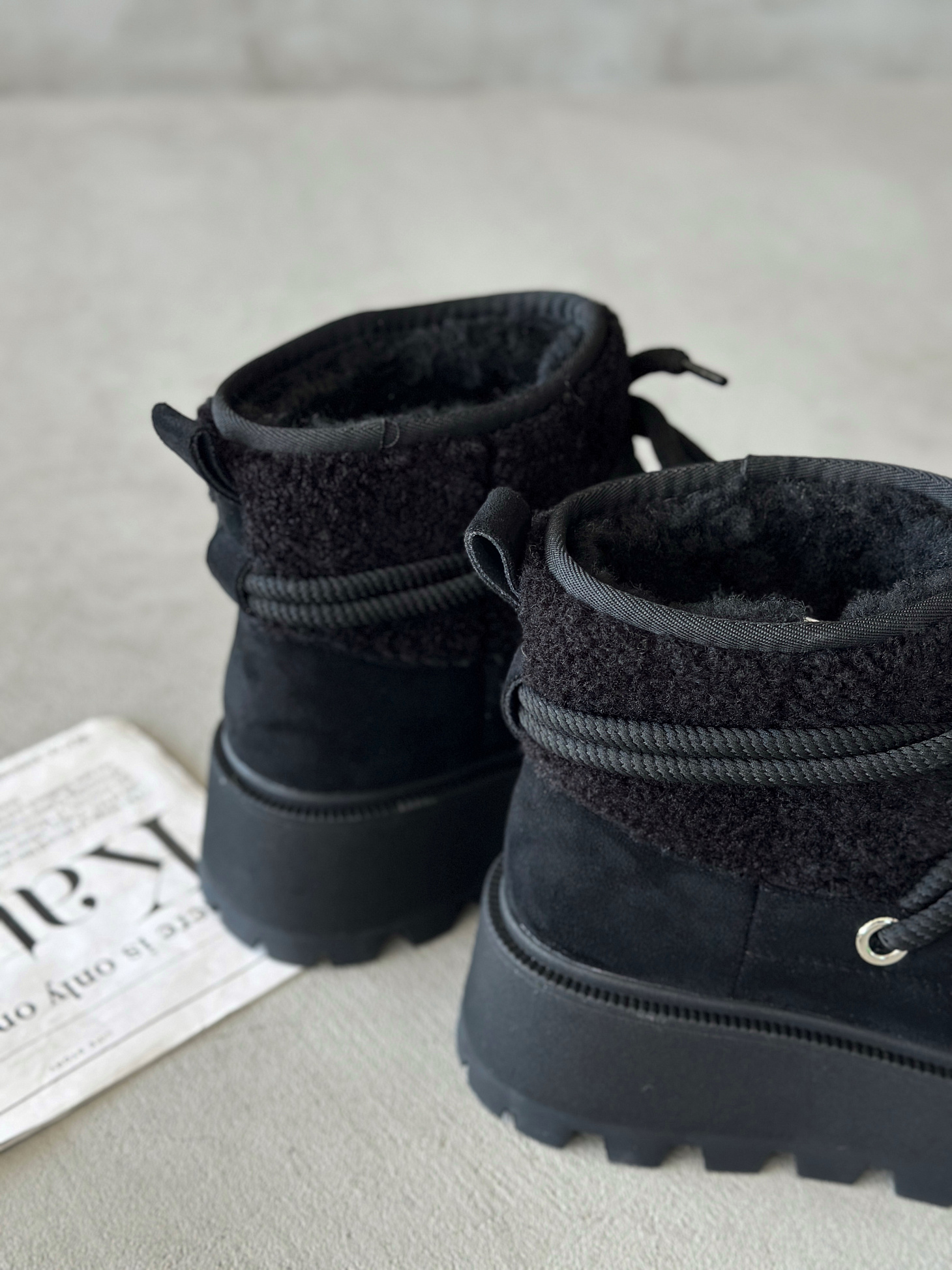 Угги женские экозамша шерсть