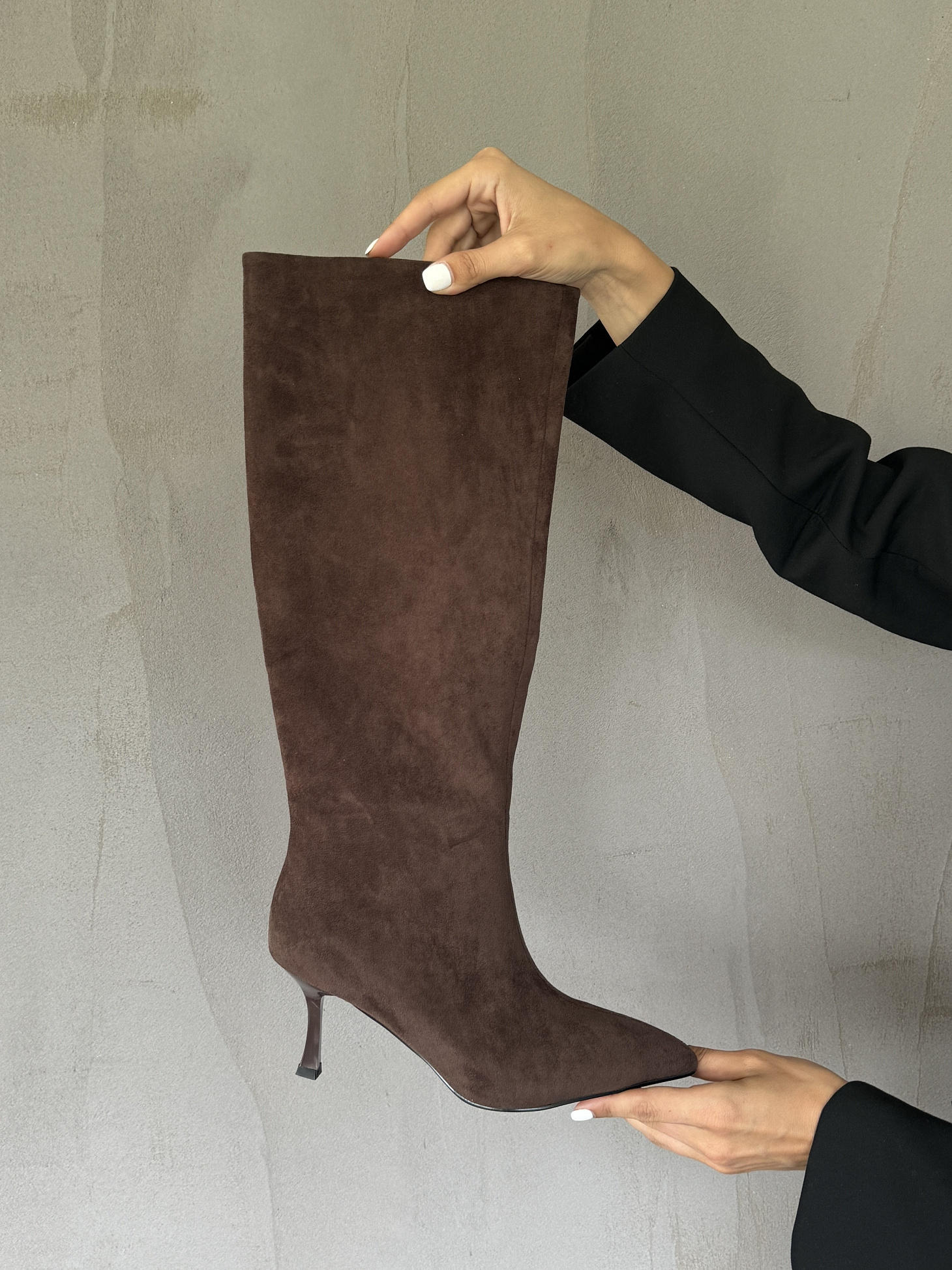 Сапоги женские экозамша