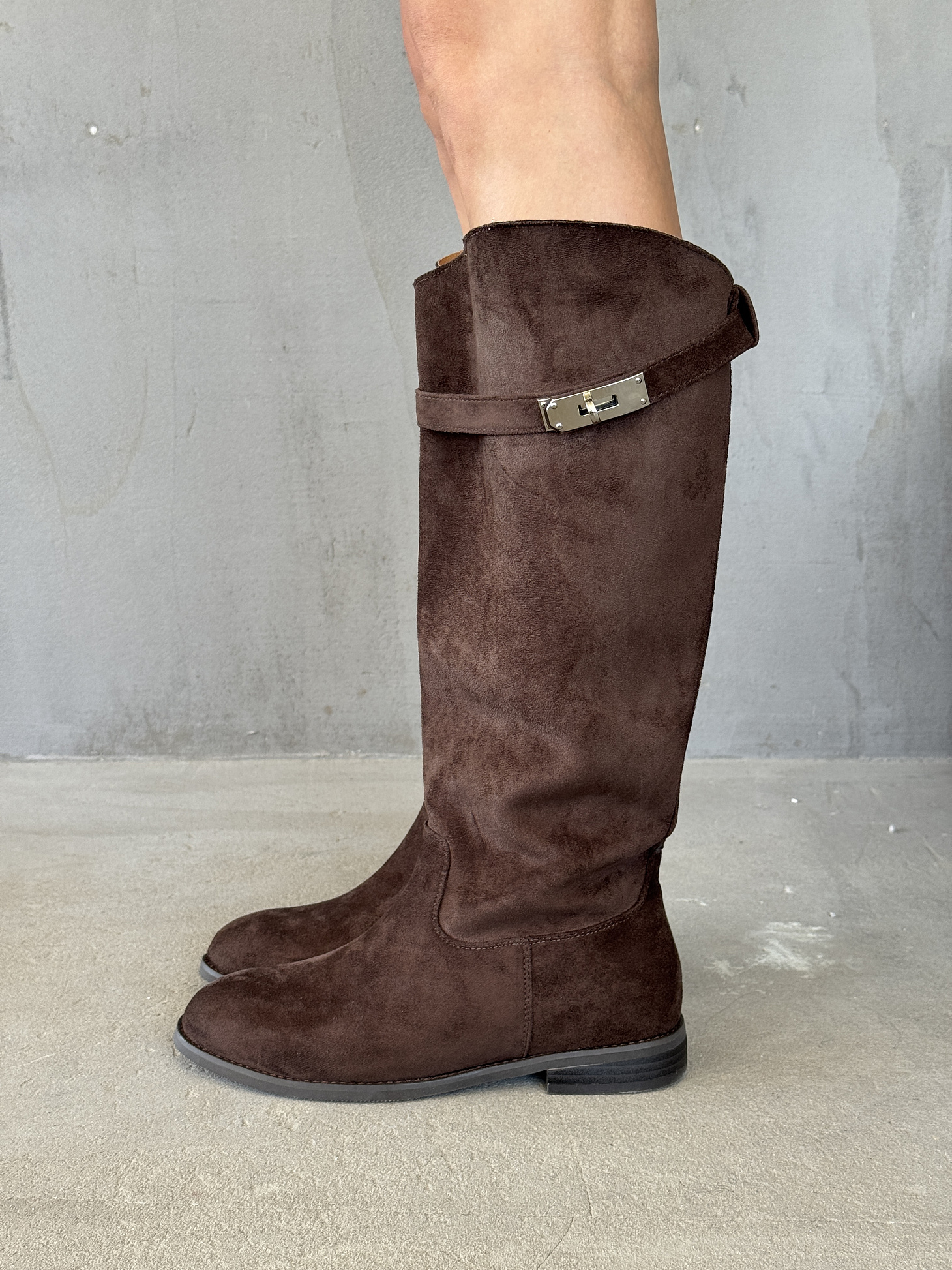 Сапоги женские экозамша