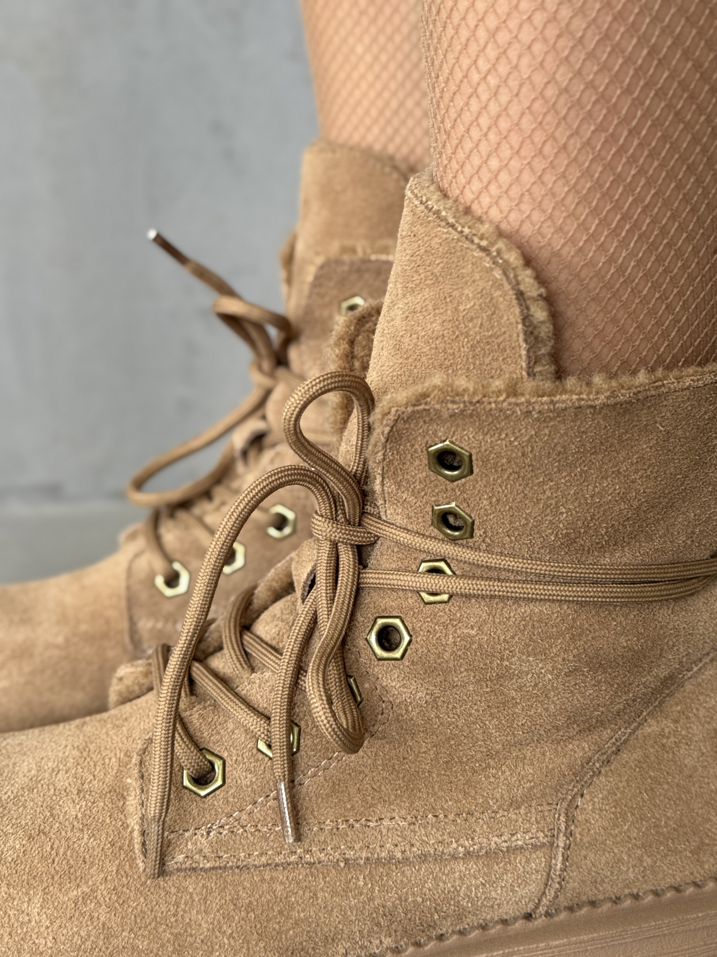 Ботинки женские натуральная замша шерсть