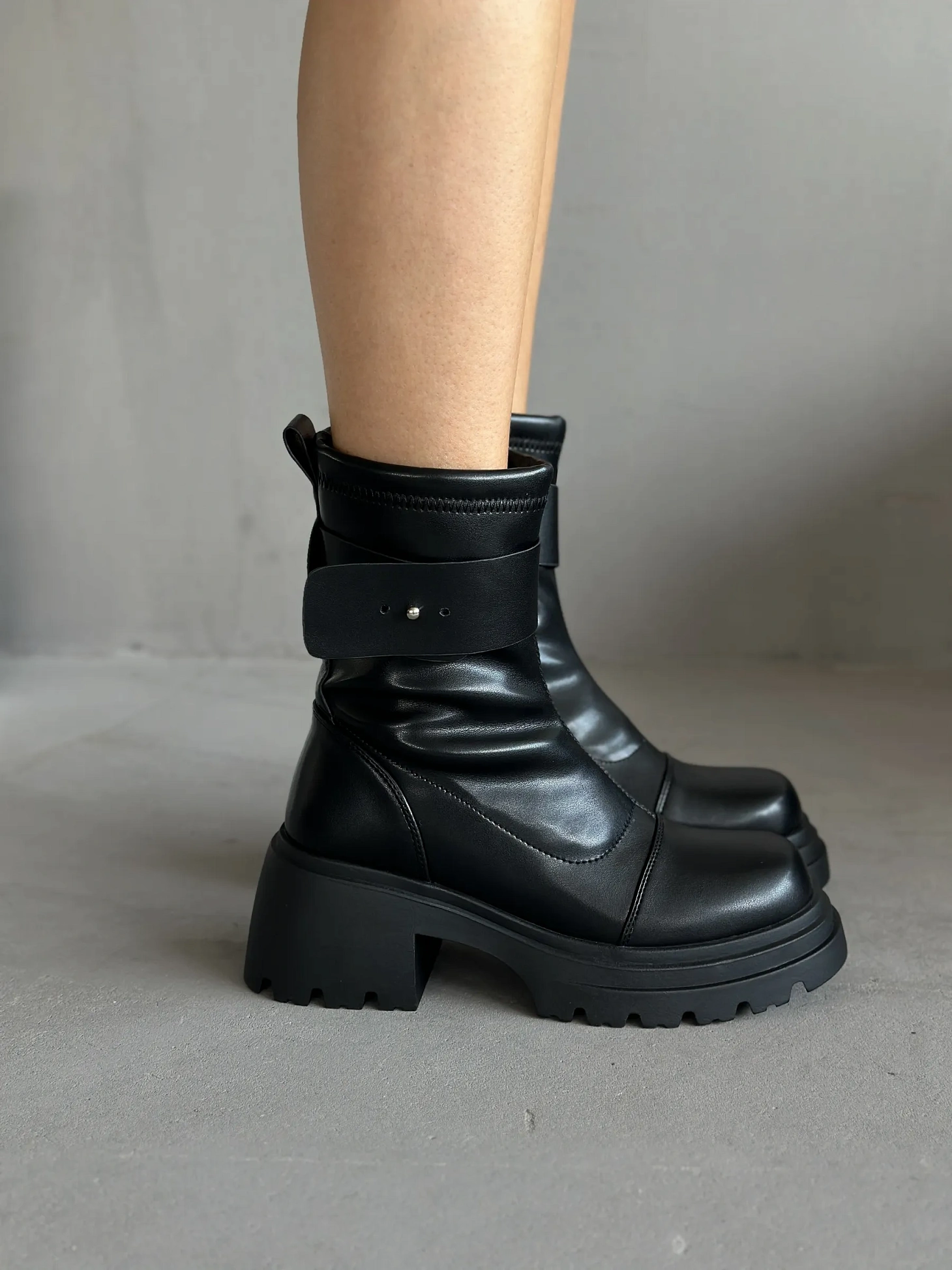 Ботинки женские экокожа шерсть