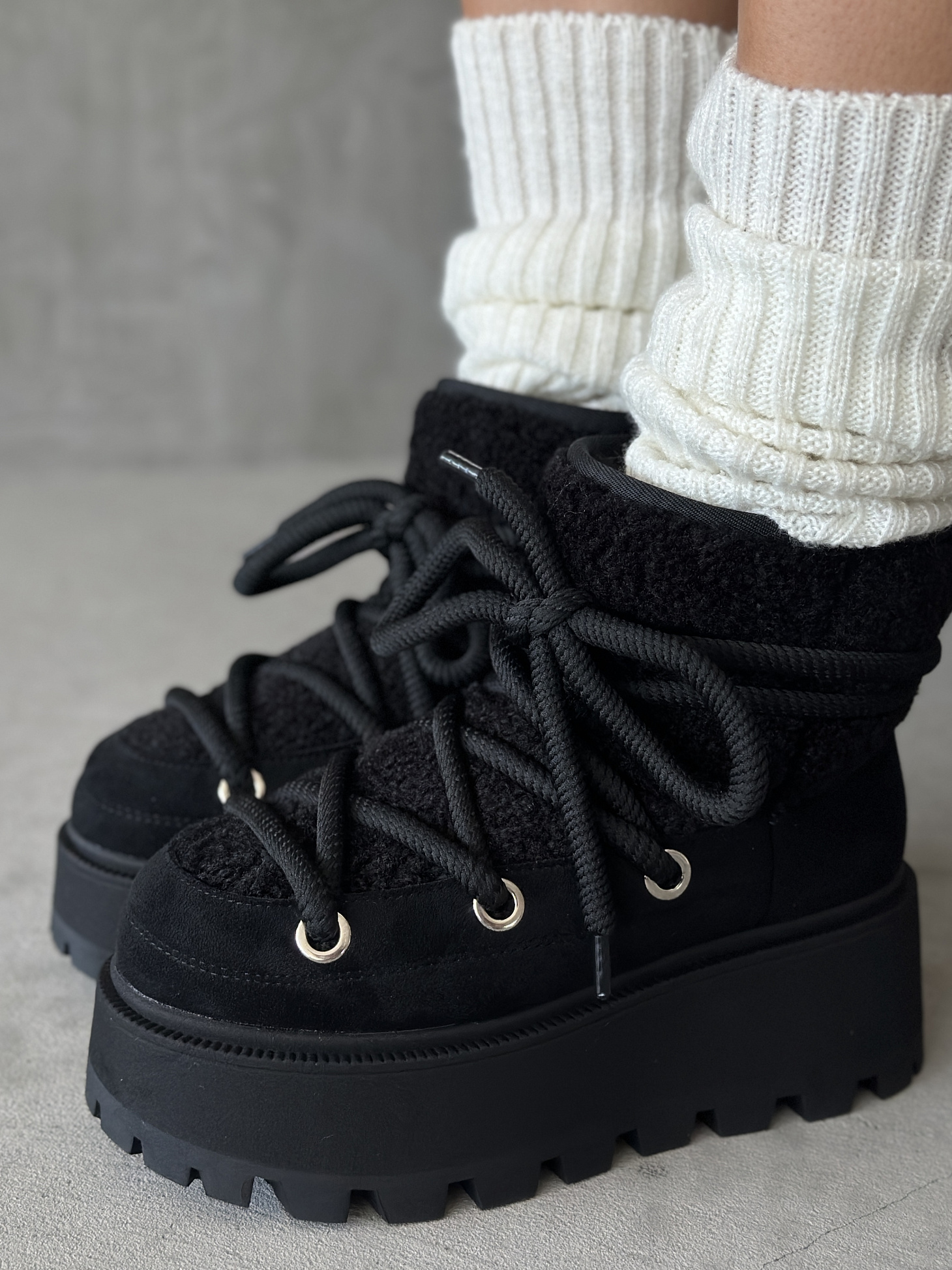 Угги женские экозамша шерсть