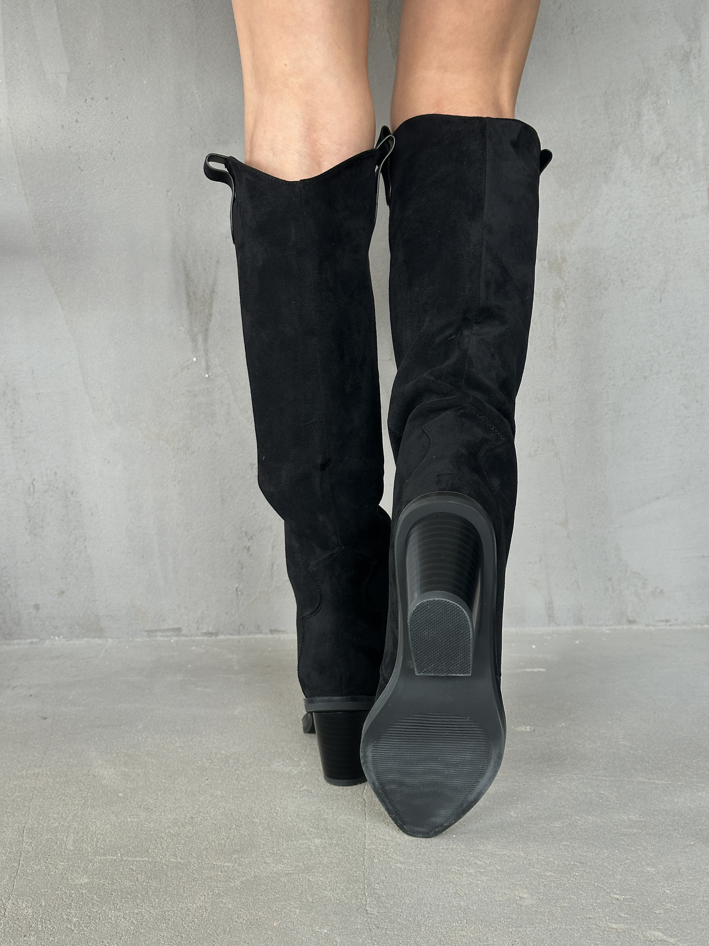 Сапоги казаки женские текстиль