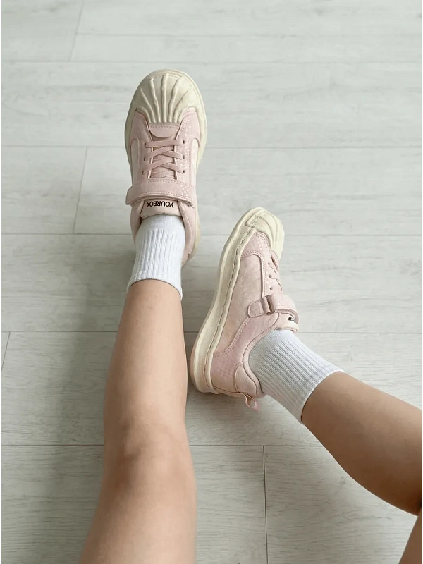 Кеды детские на платформе с липучками