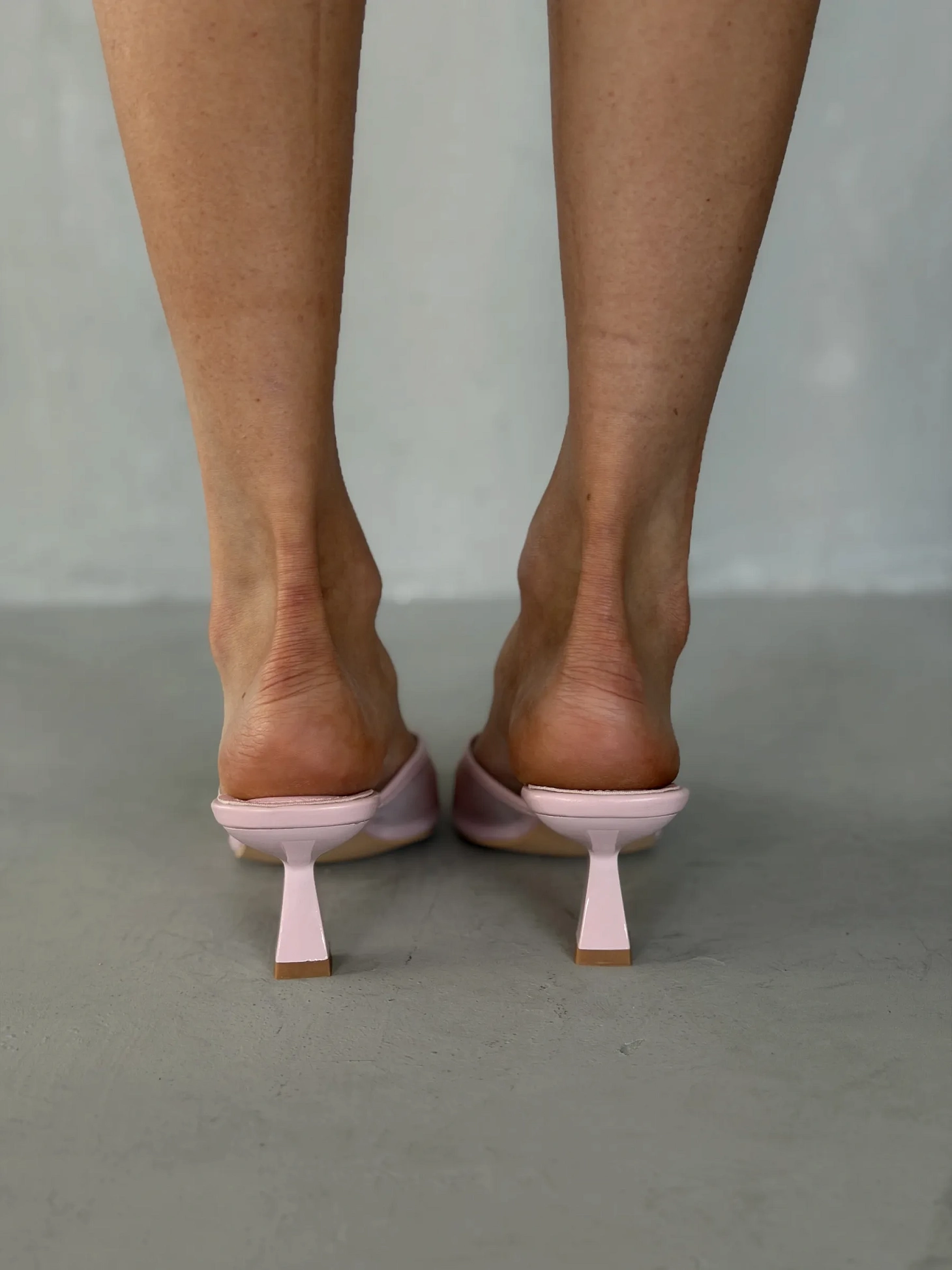 Туфли на низком каблуке мюли лодочки сетка