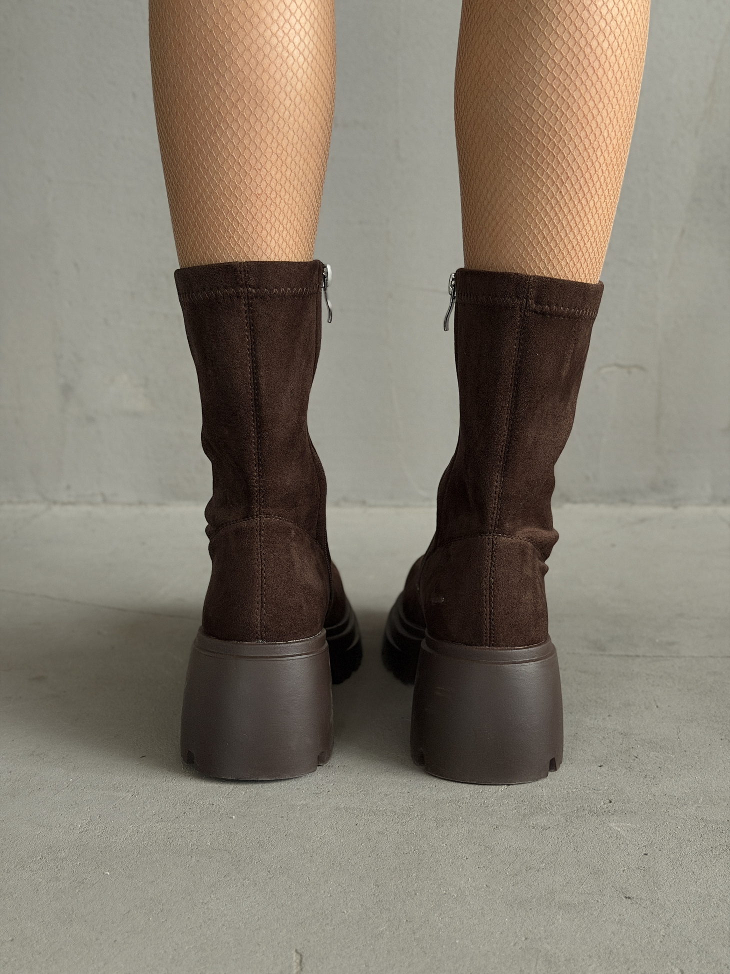 Ботинки женские экозамша