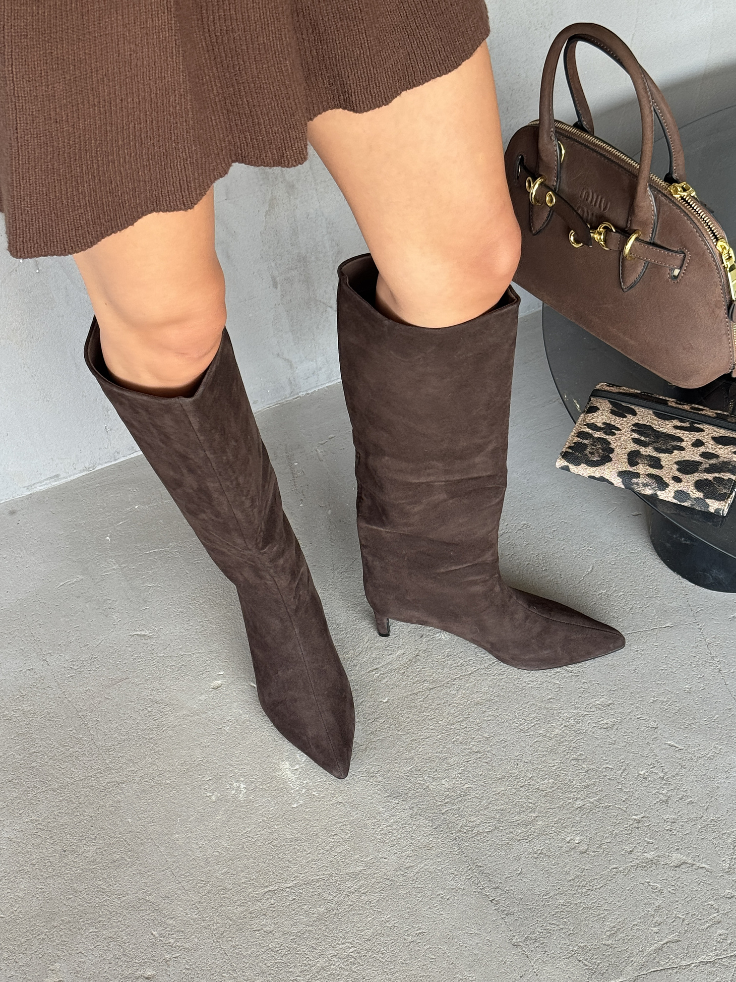 Сапоги женские натуральная замша