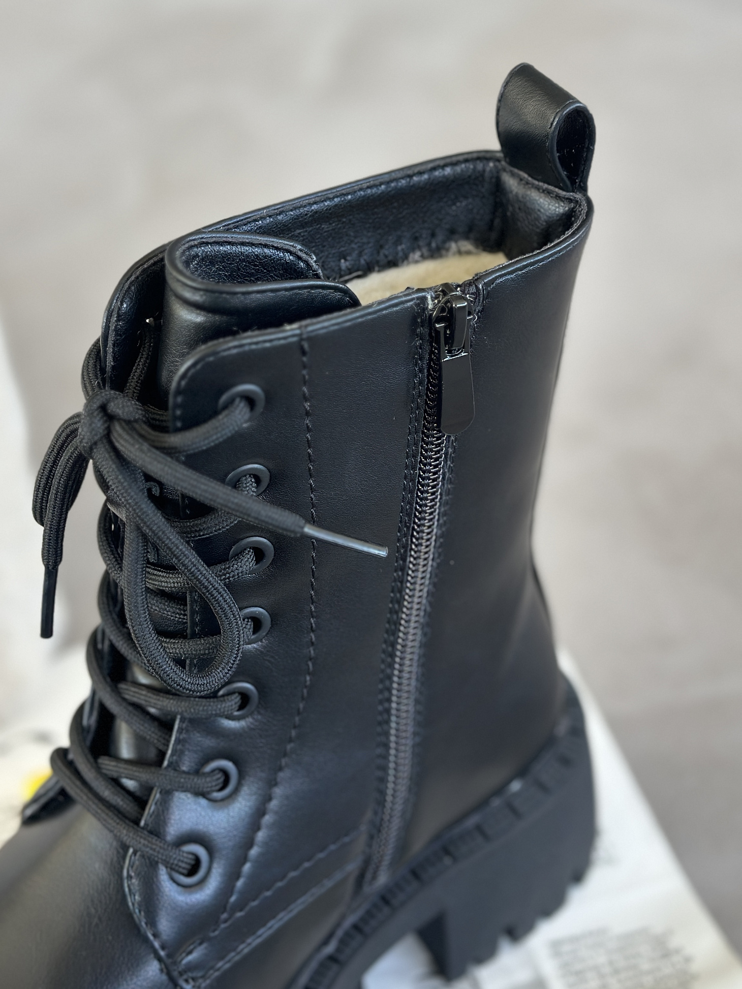 Ботинки детские экокожа шерсть