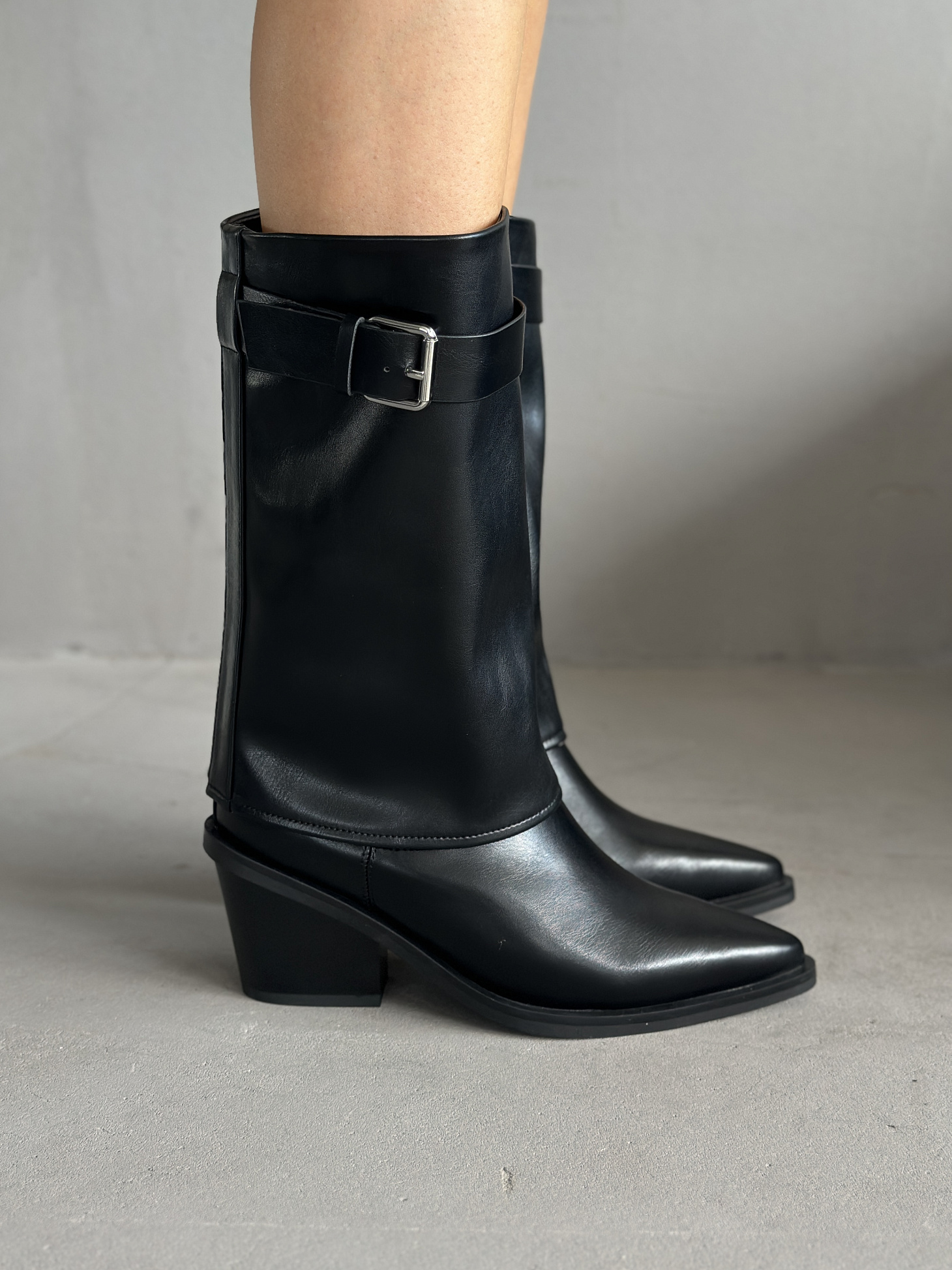 Сапоги-трансформеры женские экокожа шерсть