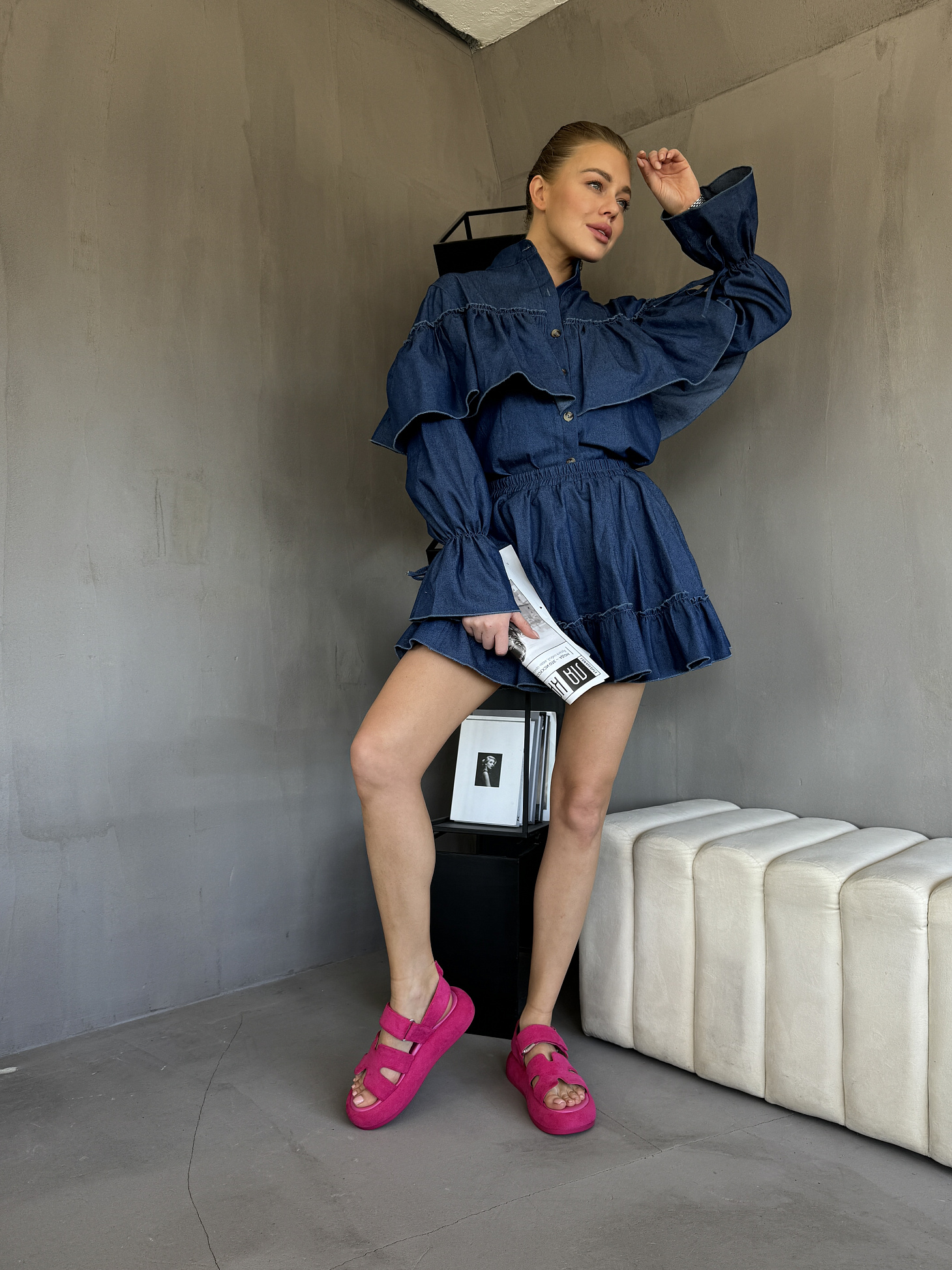 Босоножки женские текстиль