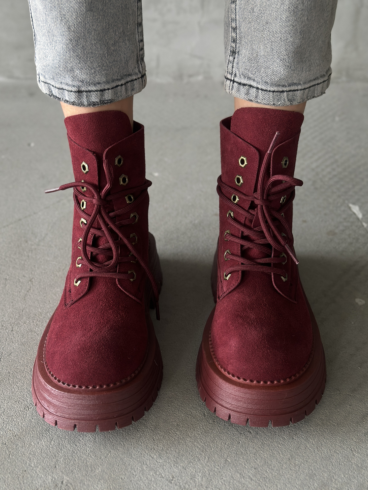 Ботинки женские натуральная замша