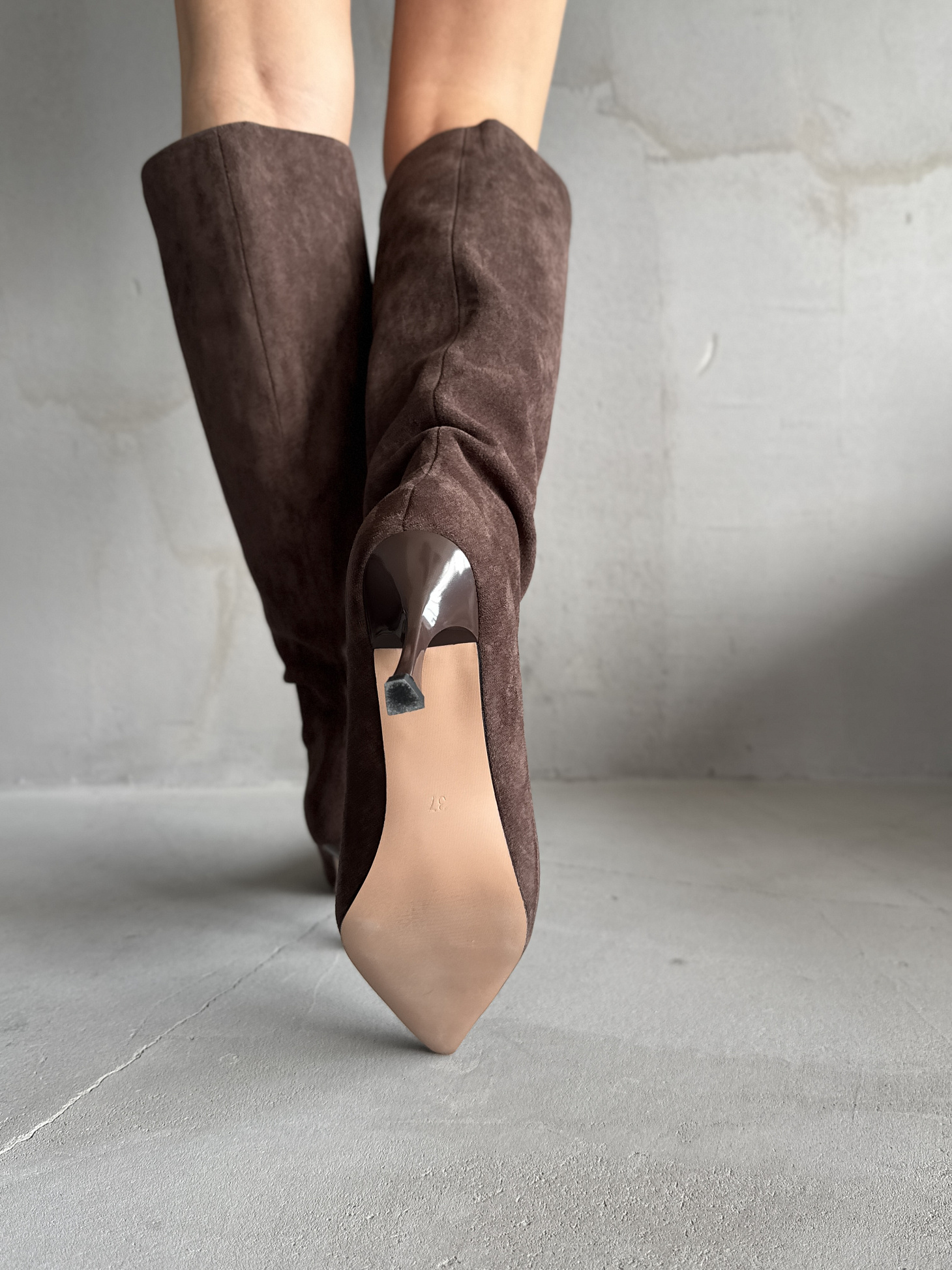 Сапоги женские экозамша