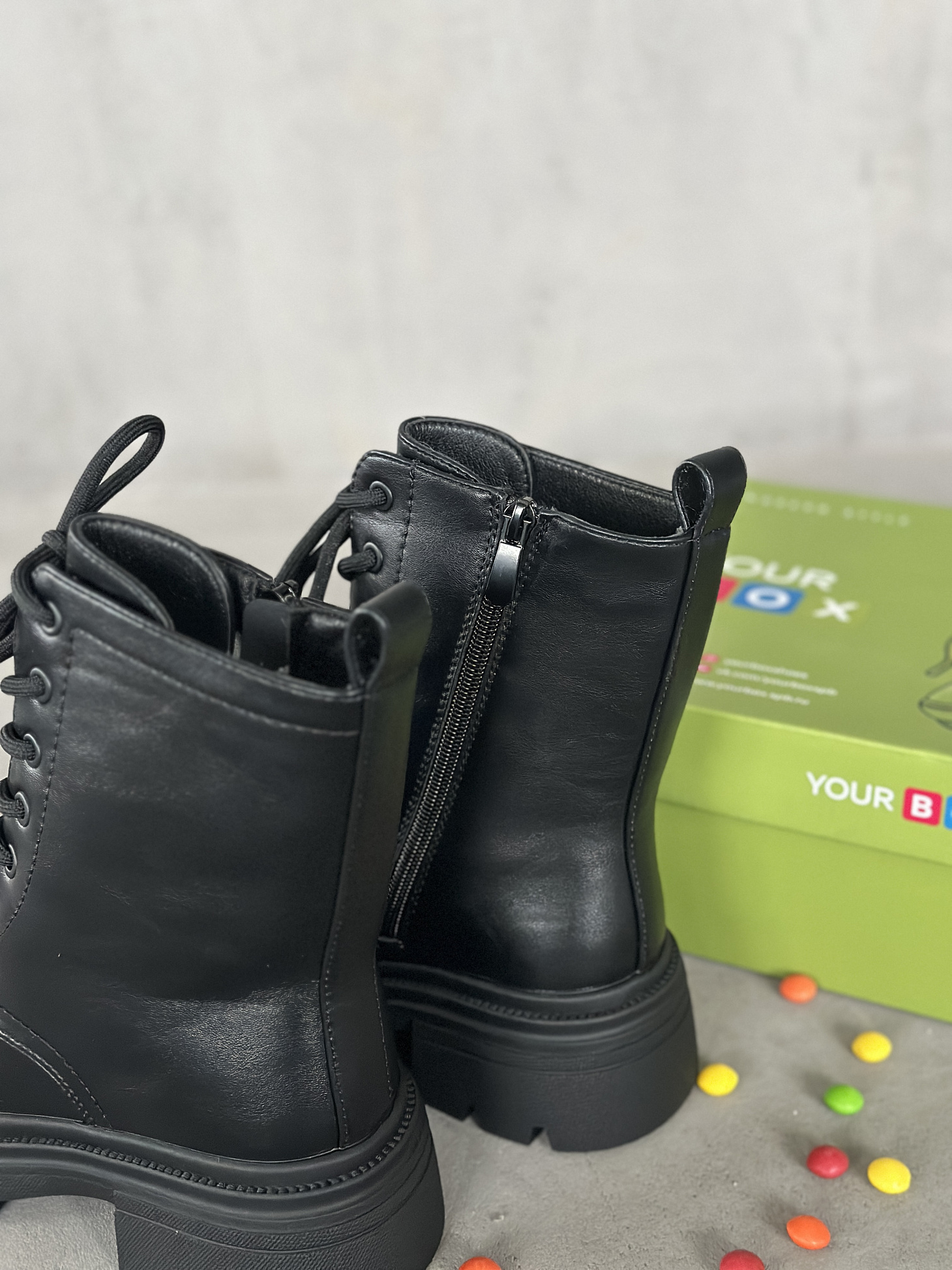 Ботинки детские экокожа шерсть