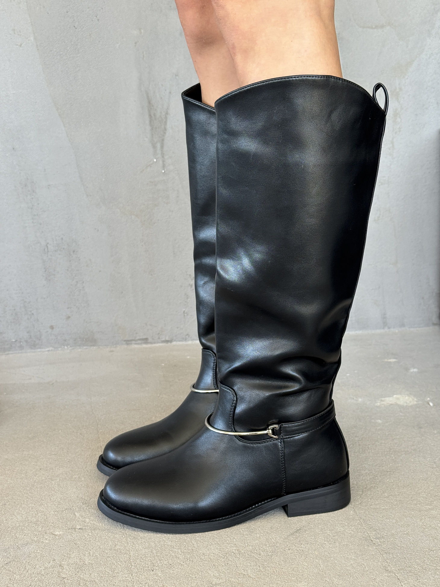 Сапоги женские экокожа шерсть