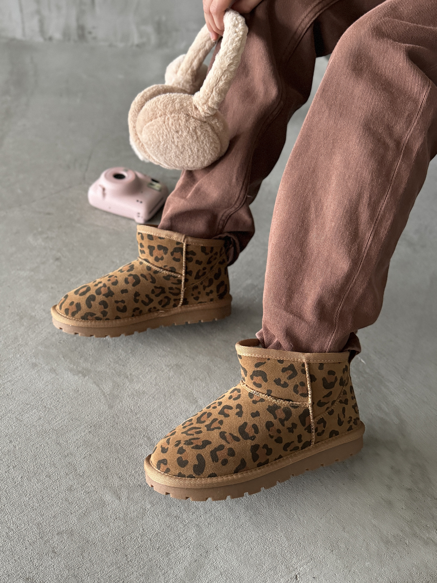 Угги детские экозамша шерсть