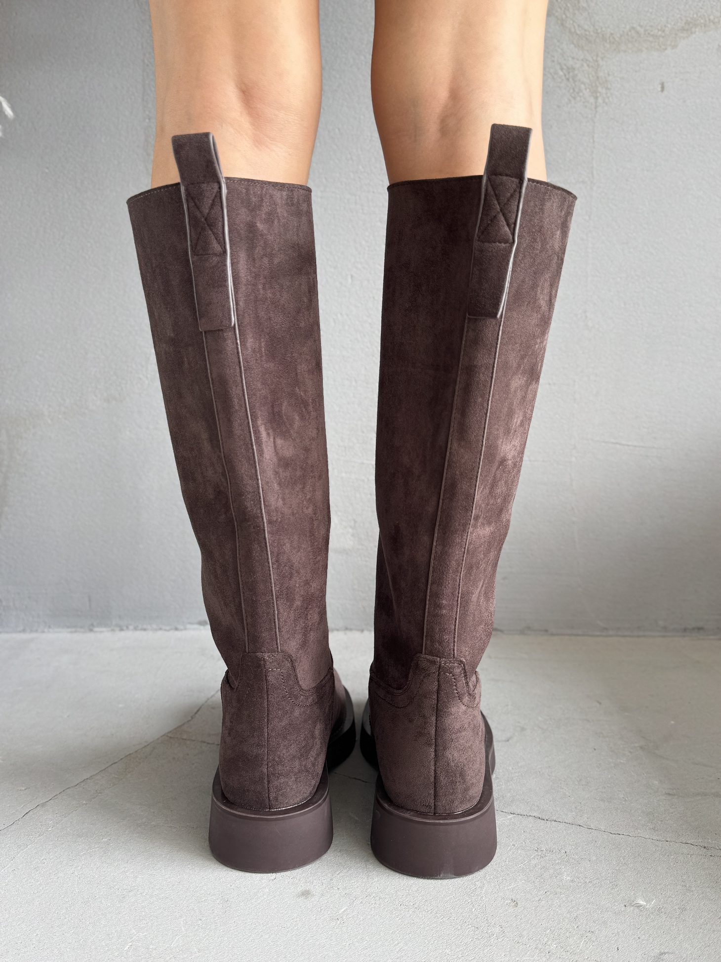 Сапоги женские экозамша еврошерсть