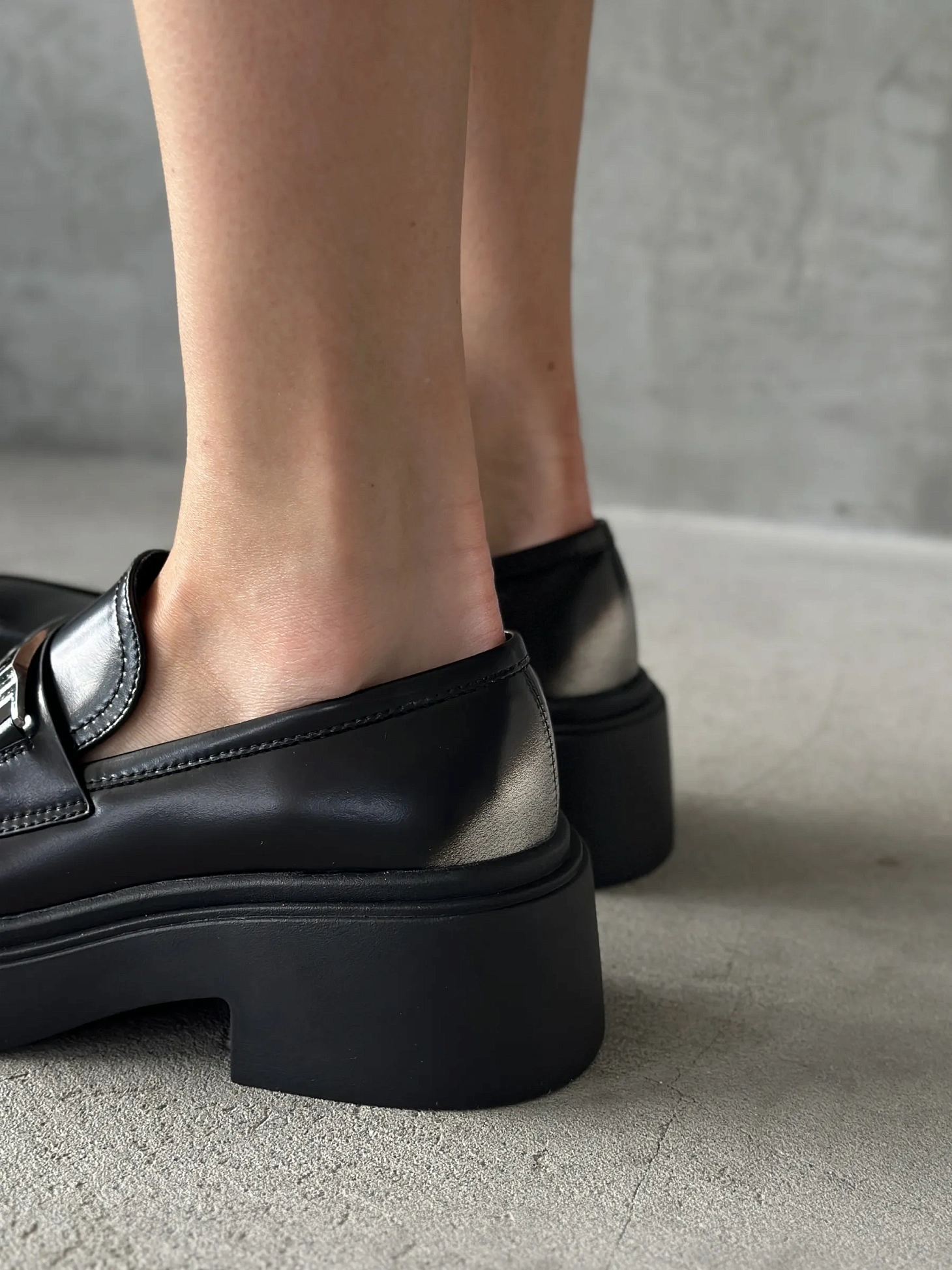 Лоферы на платформе высокой подошве