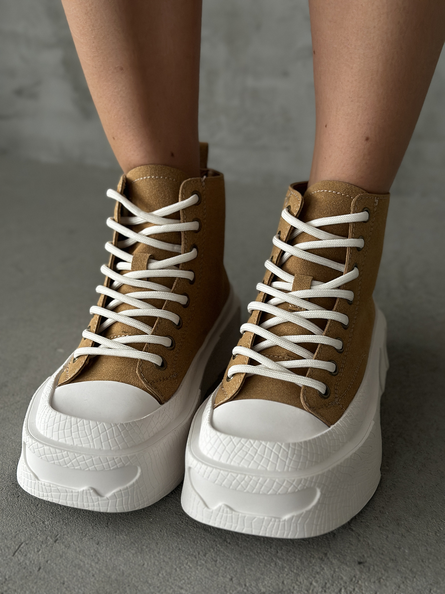 Кеды женские экозамша