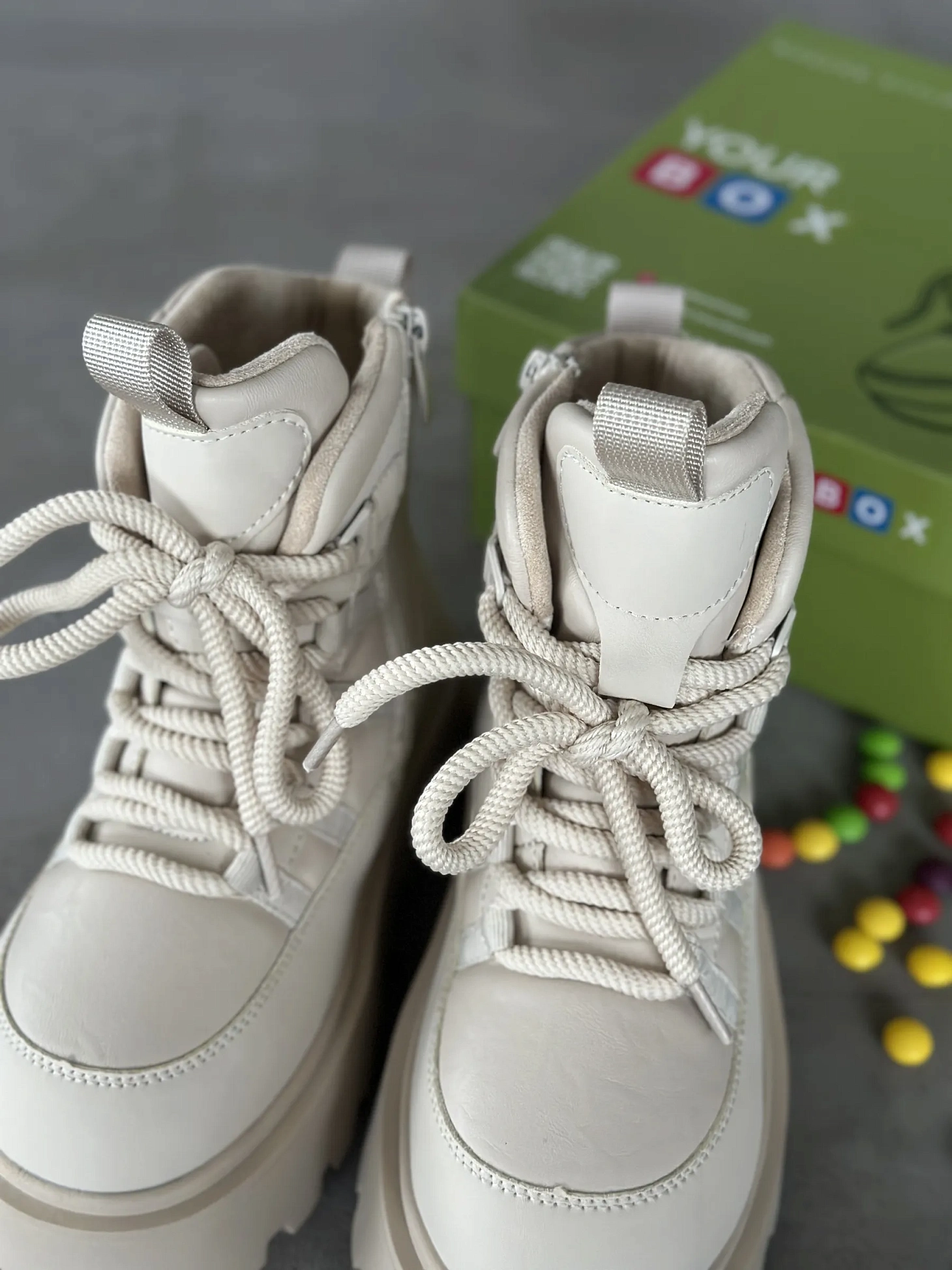 Ботинки детские экокожа шерсть