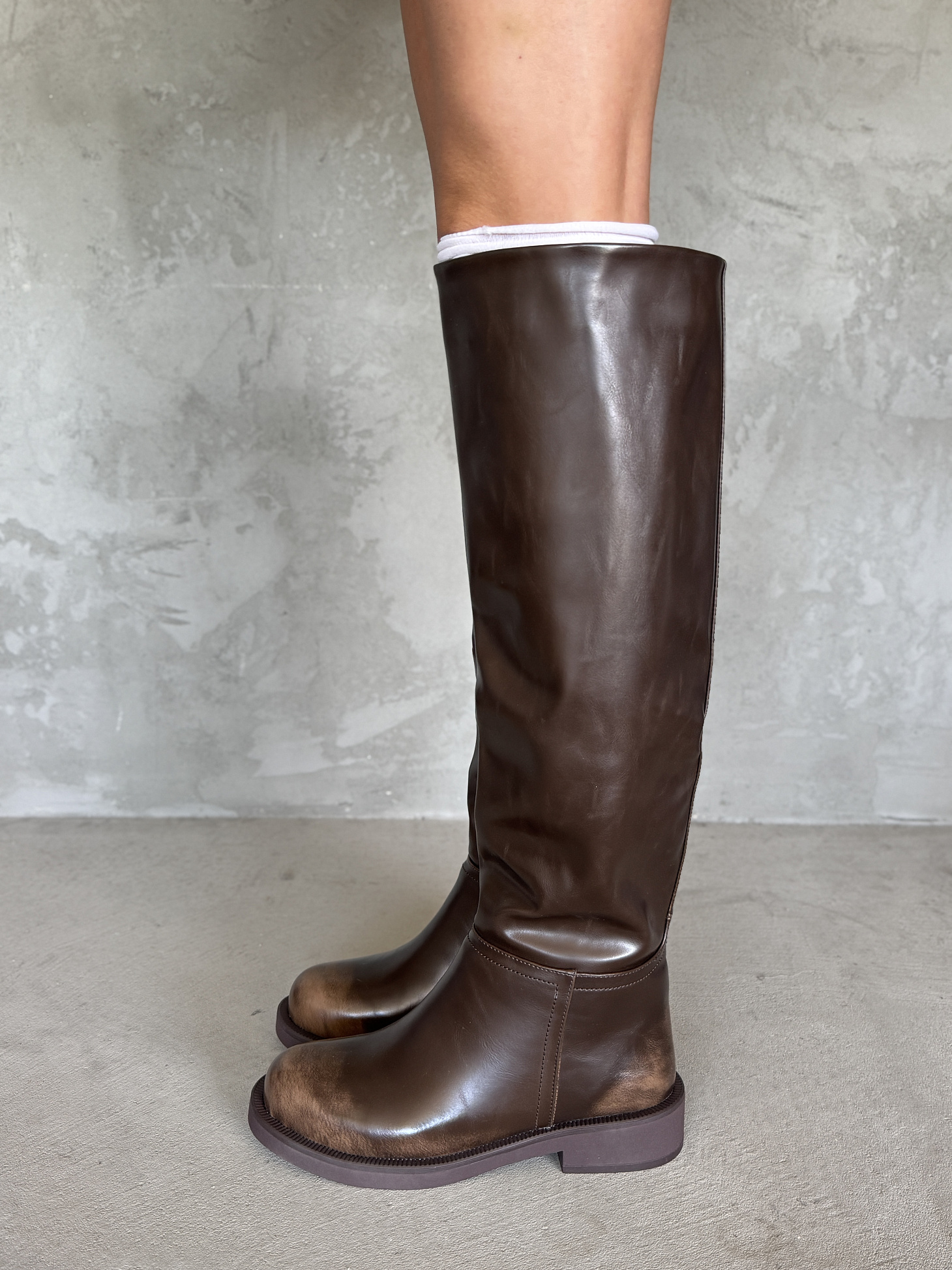 Сапоги женские экокожа шерсть