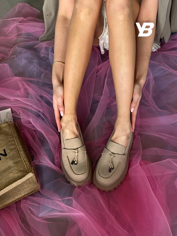 Лоферы женские экозамша