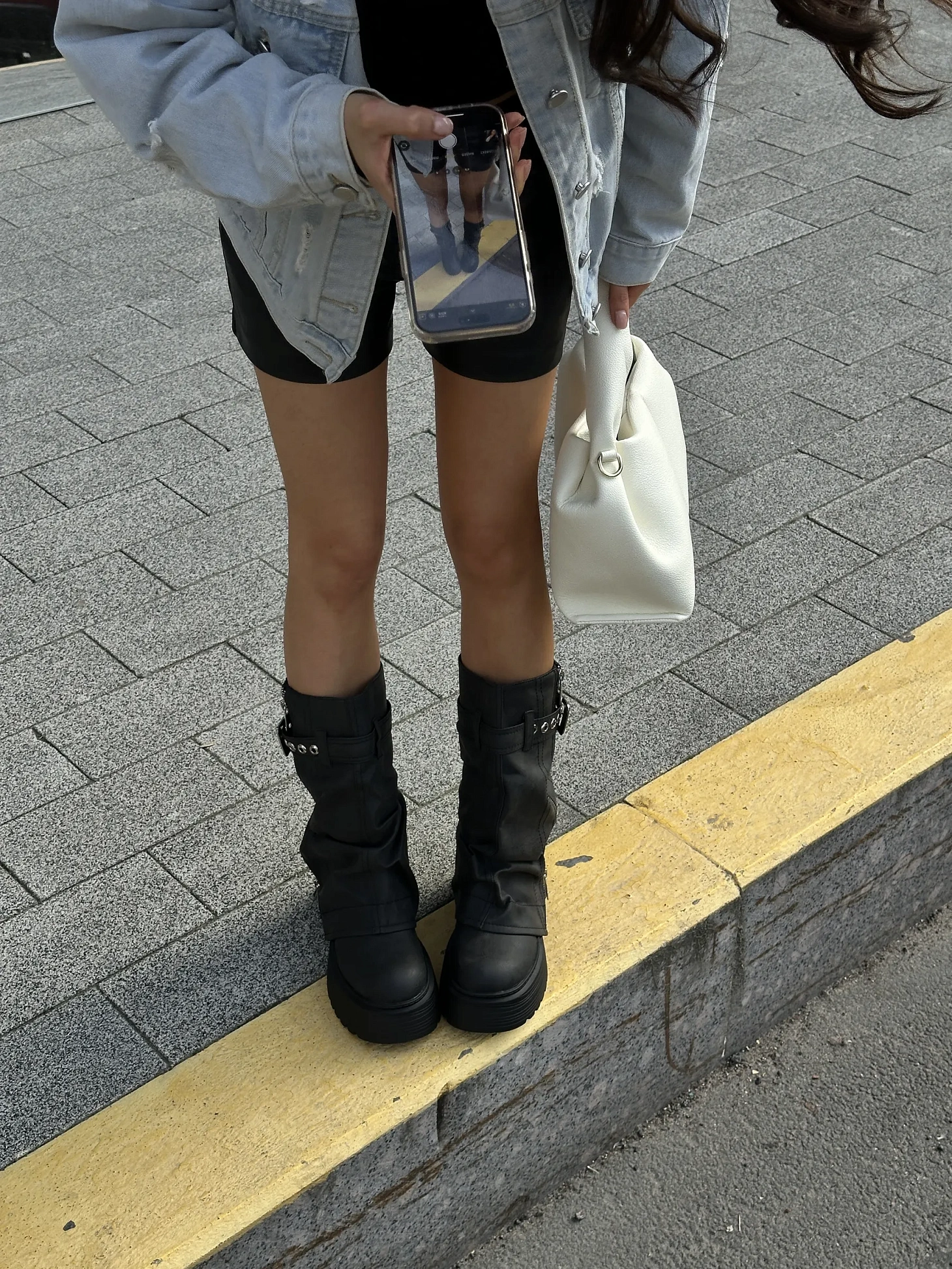 Ботинки женские экокожа шерсть