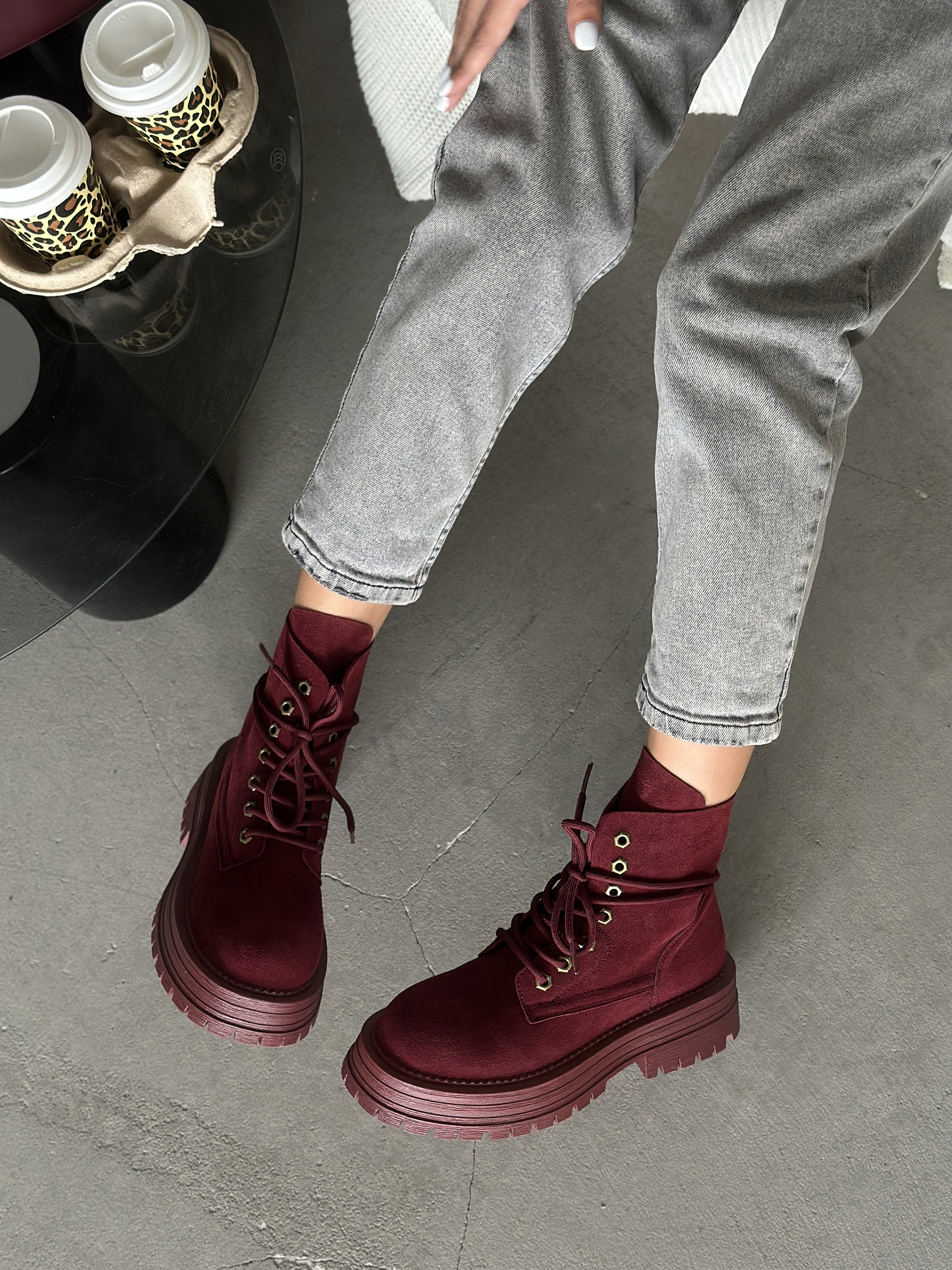 Ботинки женские натуральная замша