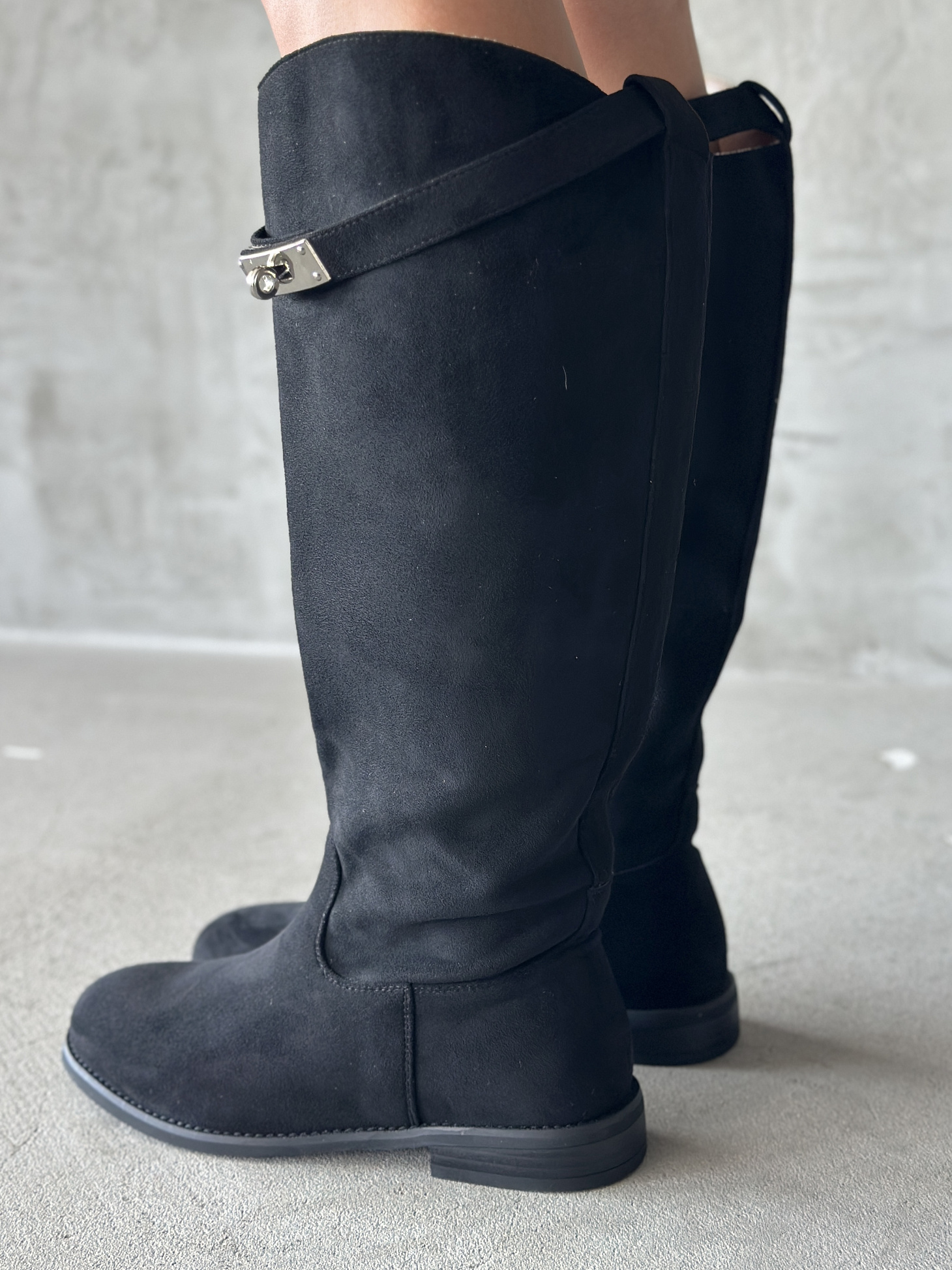 Сапоги женские экозамша