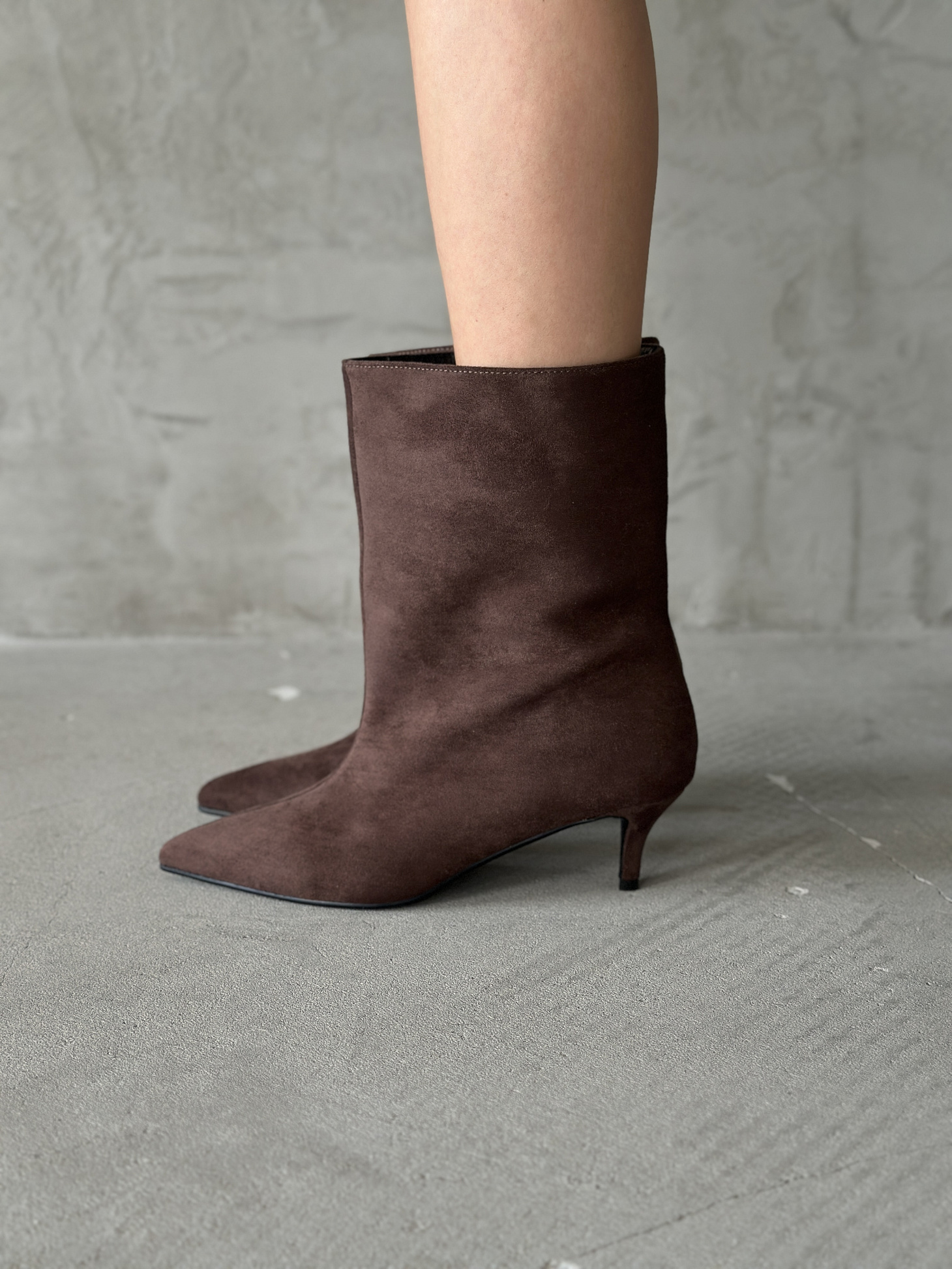 Ботильоны женские экозамша