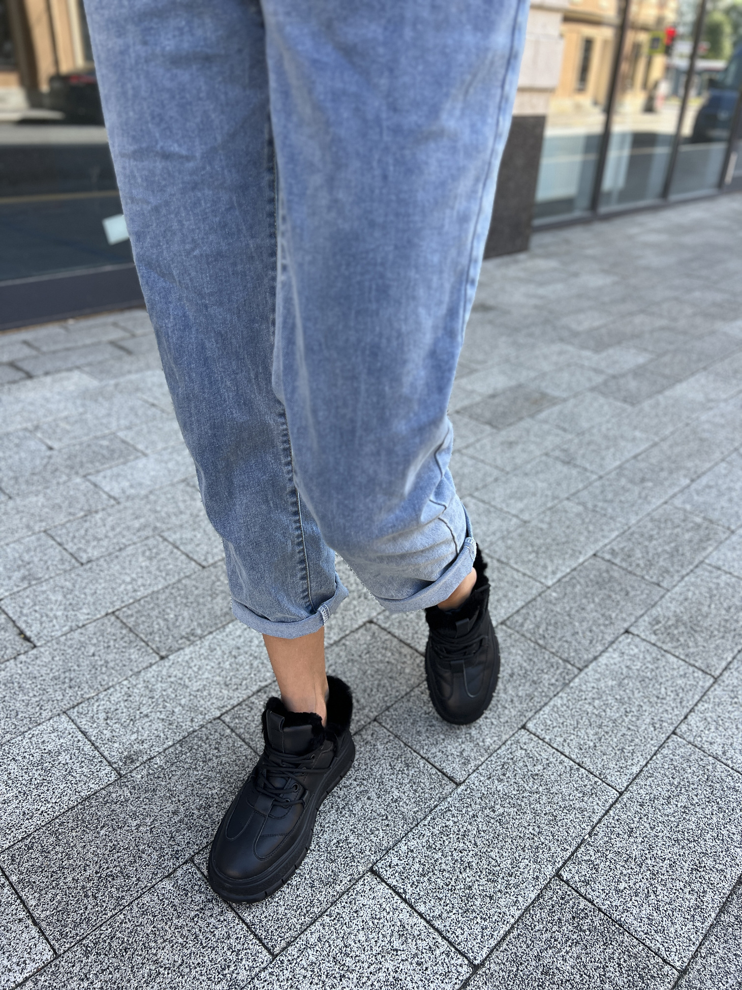 Угги женские кожа шерсть