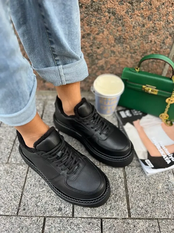 Кеды женские кожа экомех