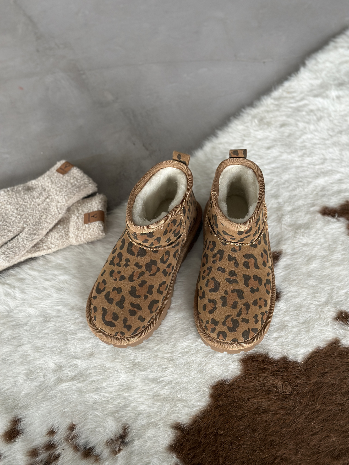 Угги детские экозамша шерсть