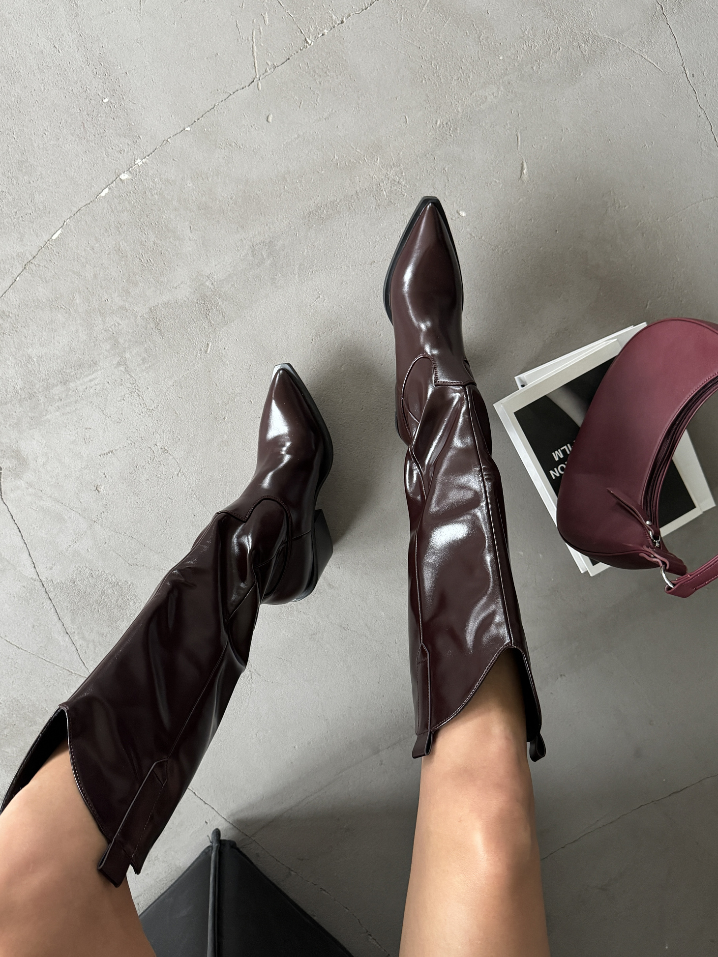 Сапоги казаки женские экокожа