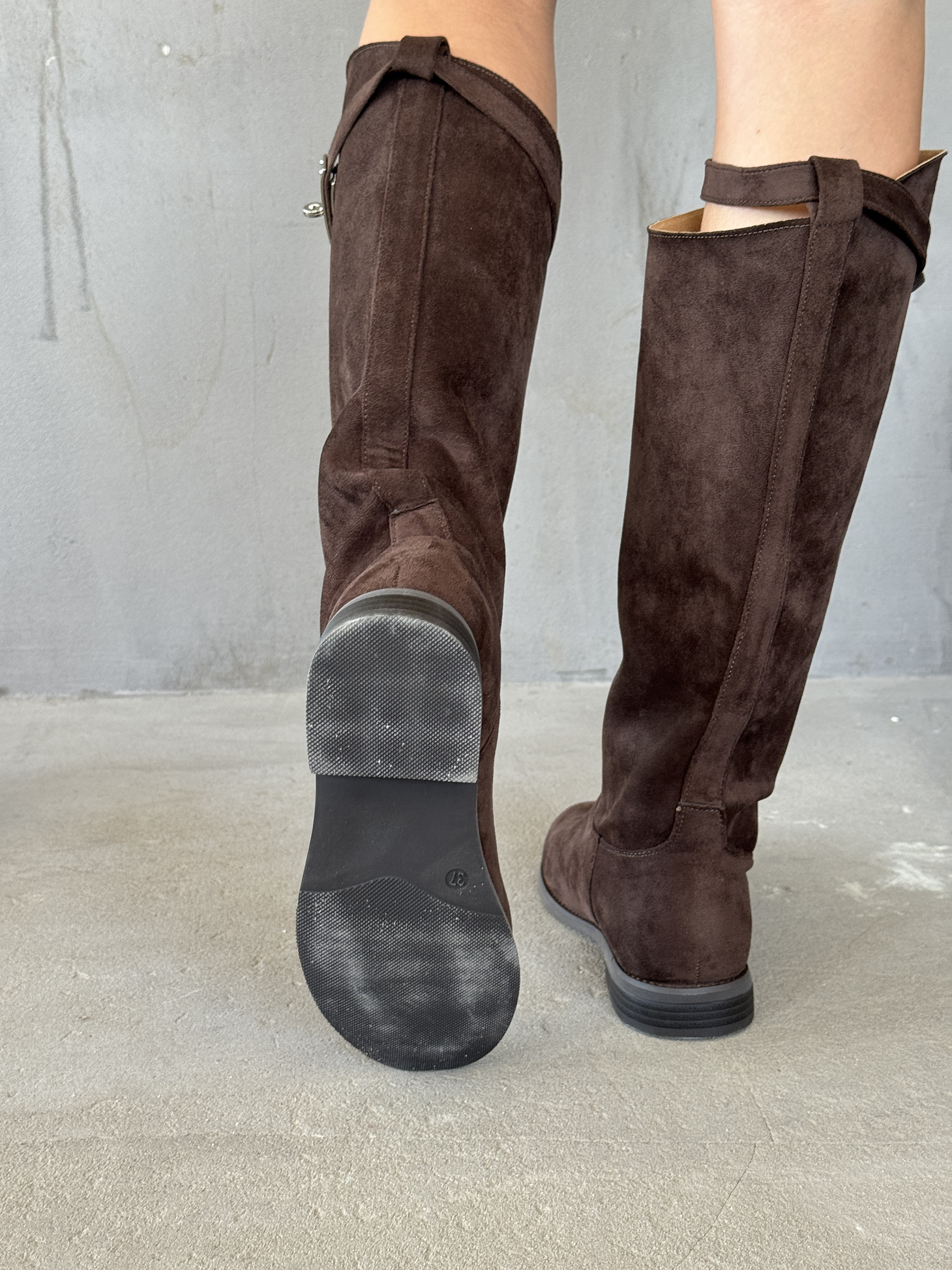 Сапоги женские экозамша