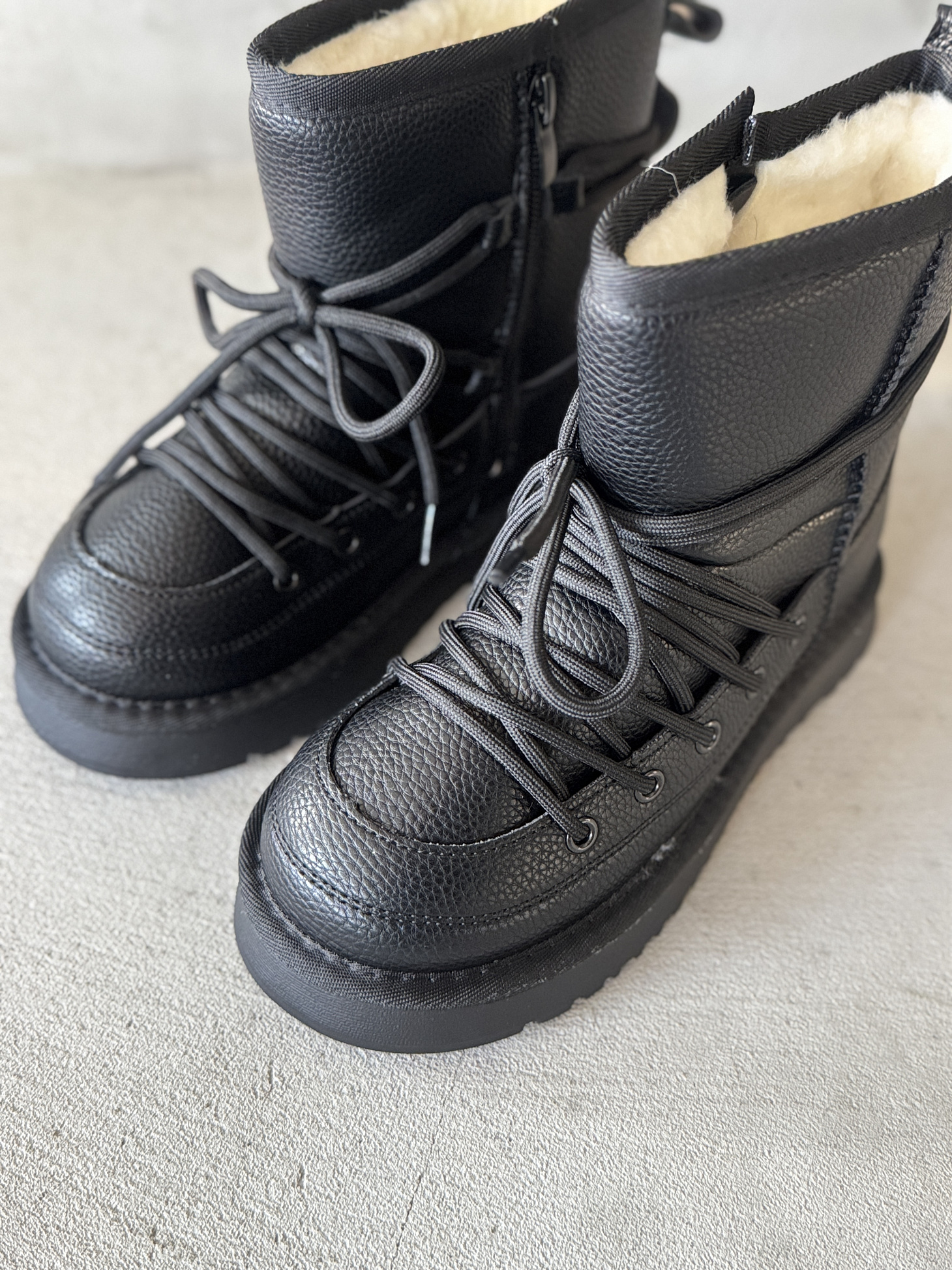 Ботинки детские экокожа шерсть