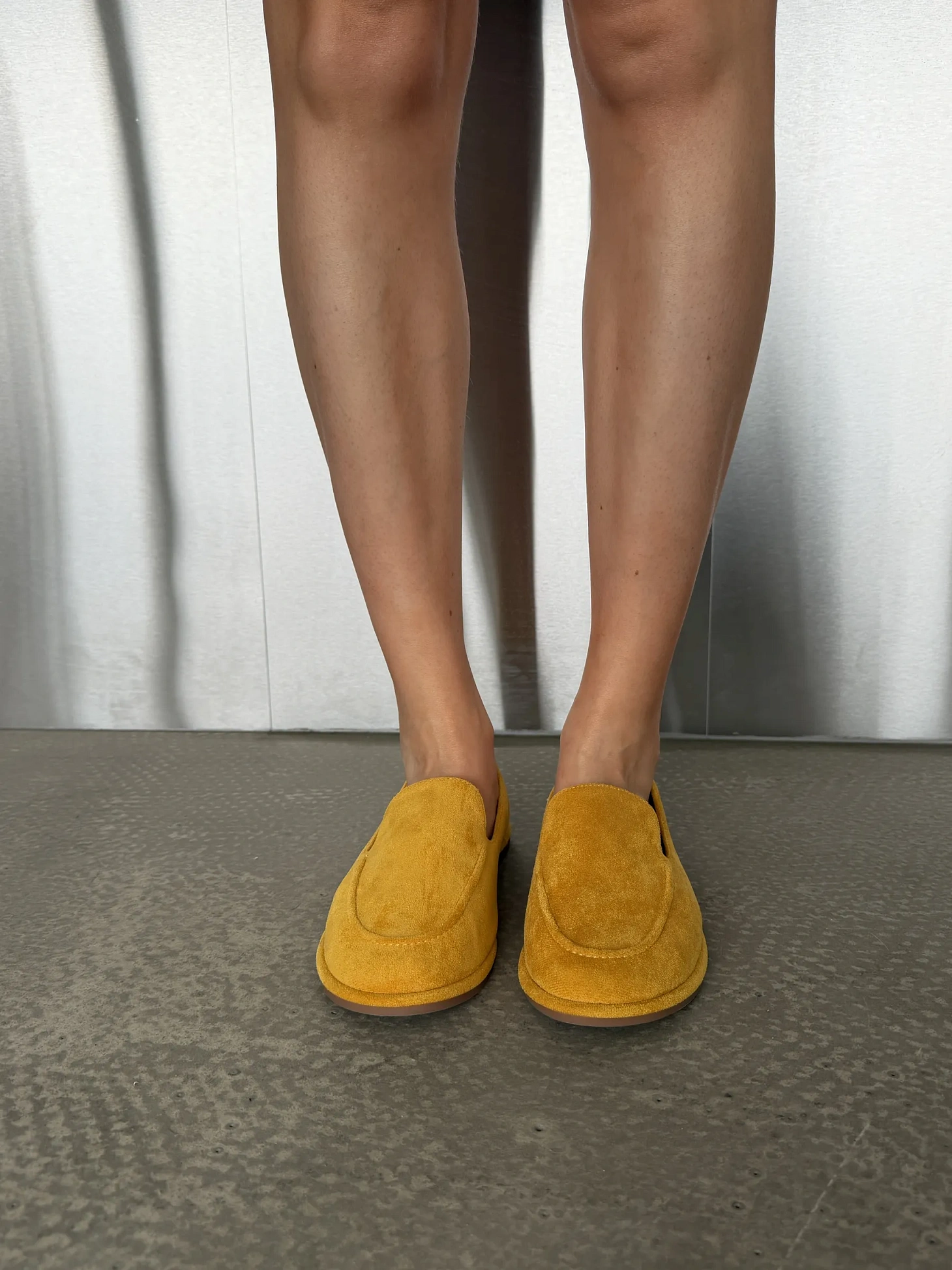 Лоферы женские замшевые рыжие летние