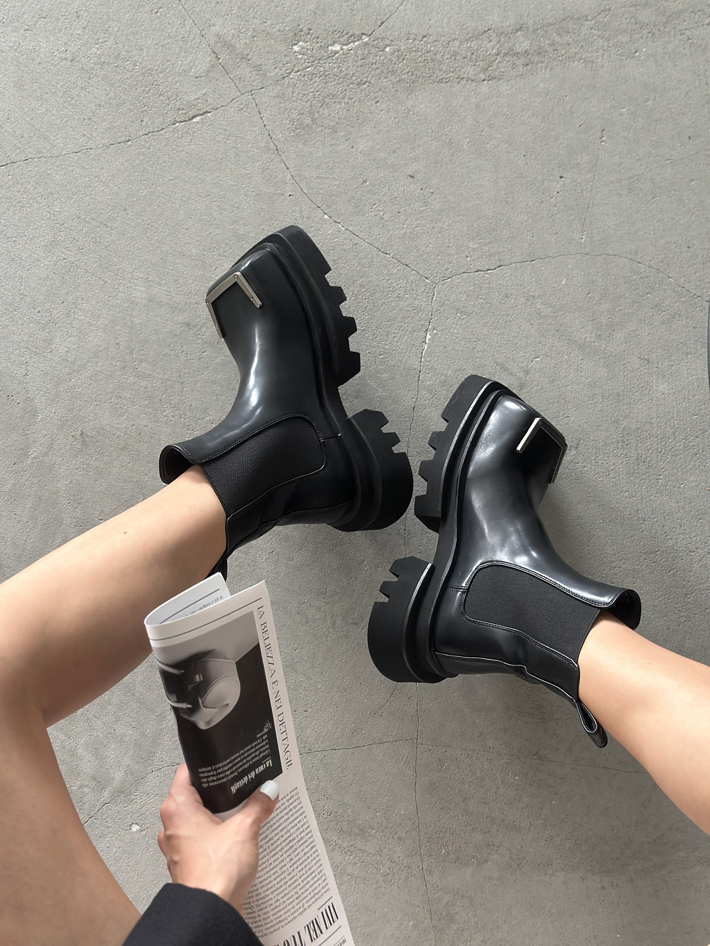 Ботинки женские экокожа