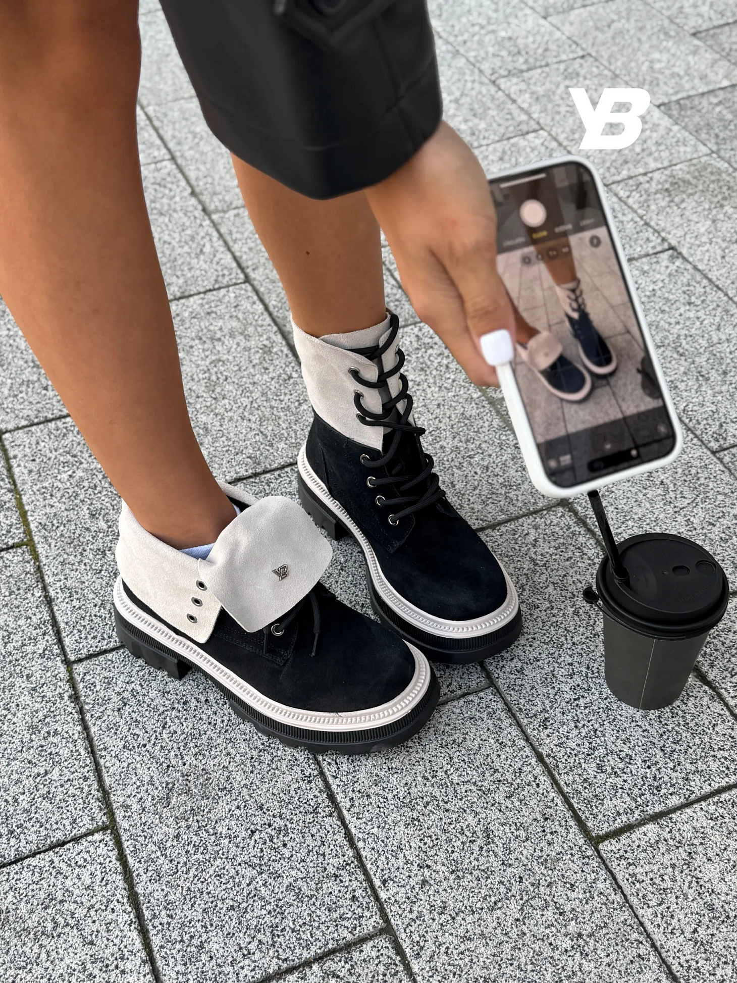 Ботинки женские натуральная замша