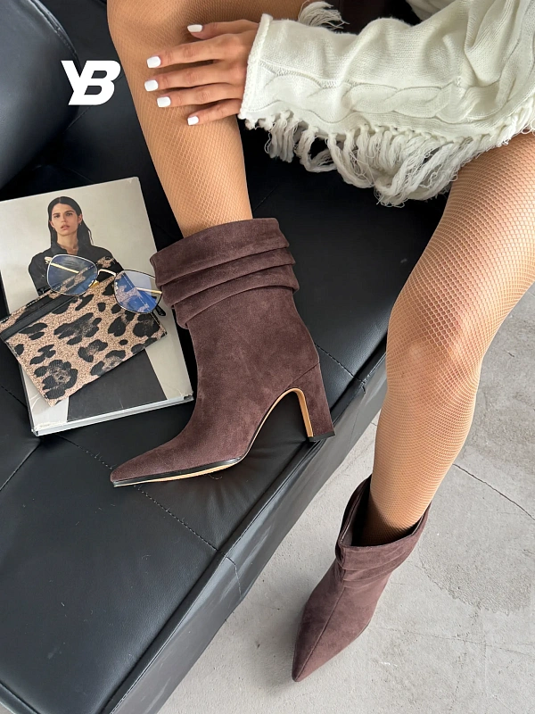 Ботильоны на низком каблуке демисезонные