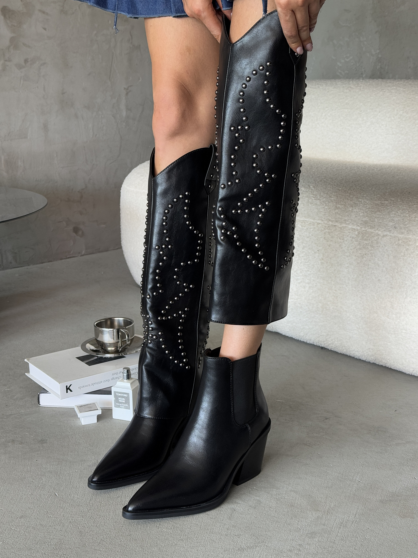 Сапоги-трансформеры женские экокожа