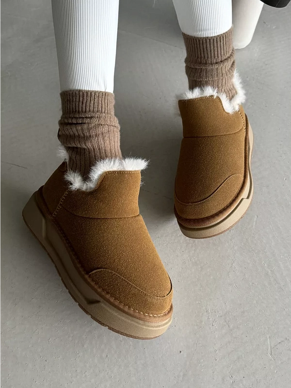 Угги женские экозамша шерсть