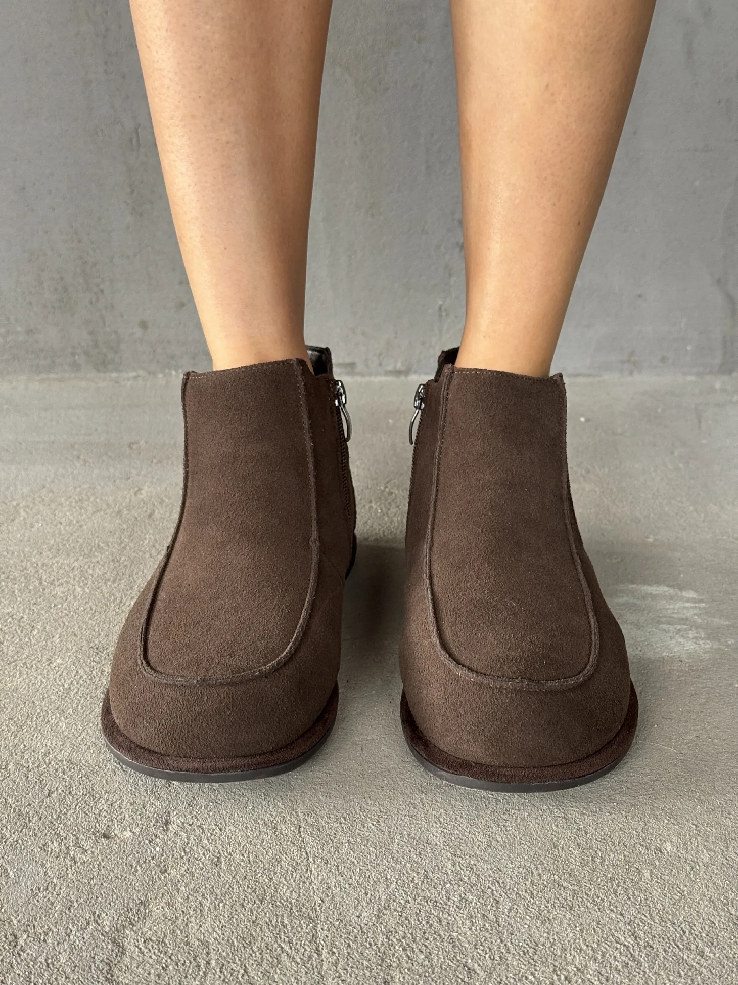 Ботинки женские натуральная замша шерсть