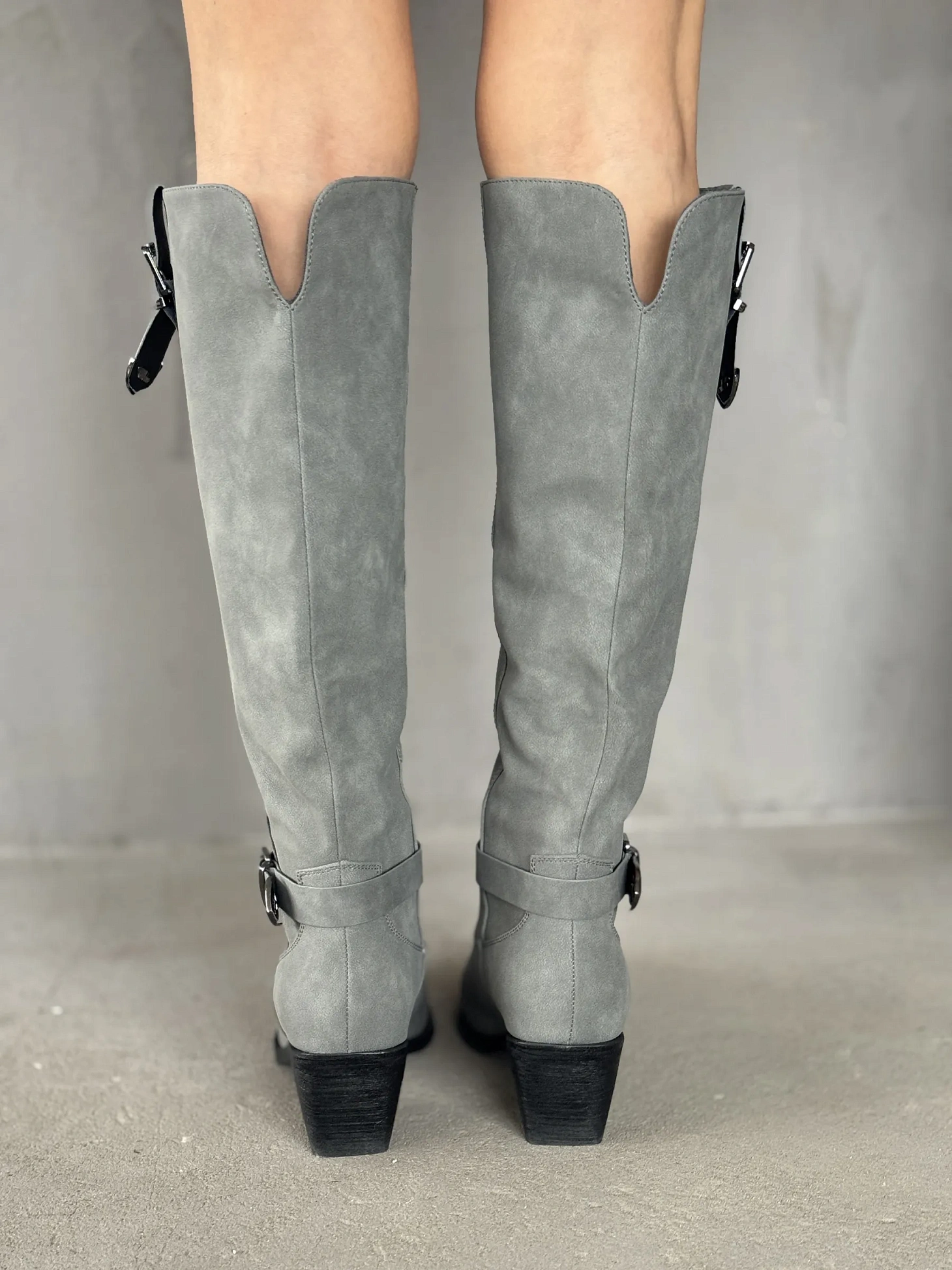 Сапоги женские экозамша