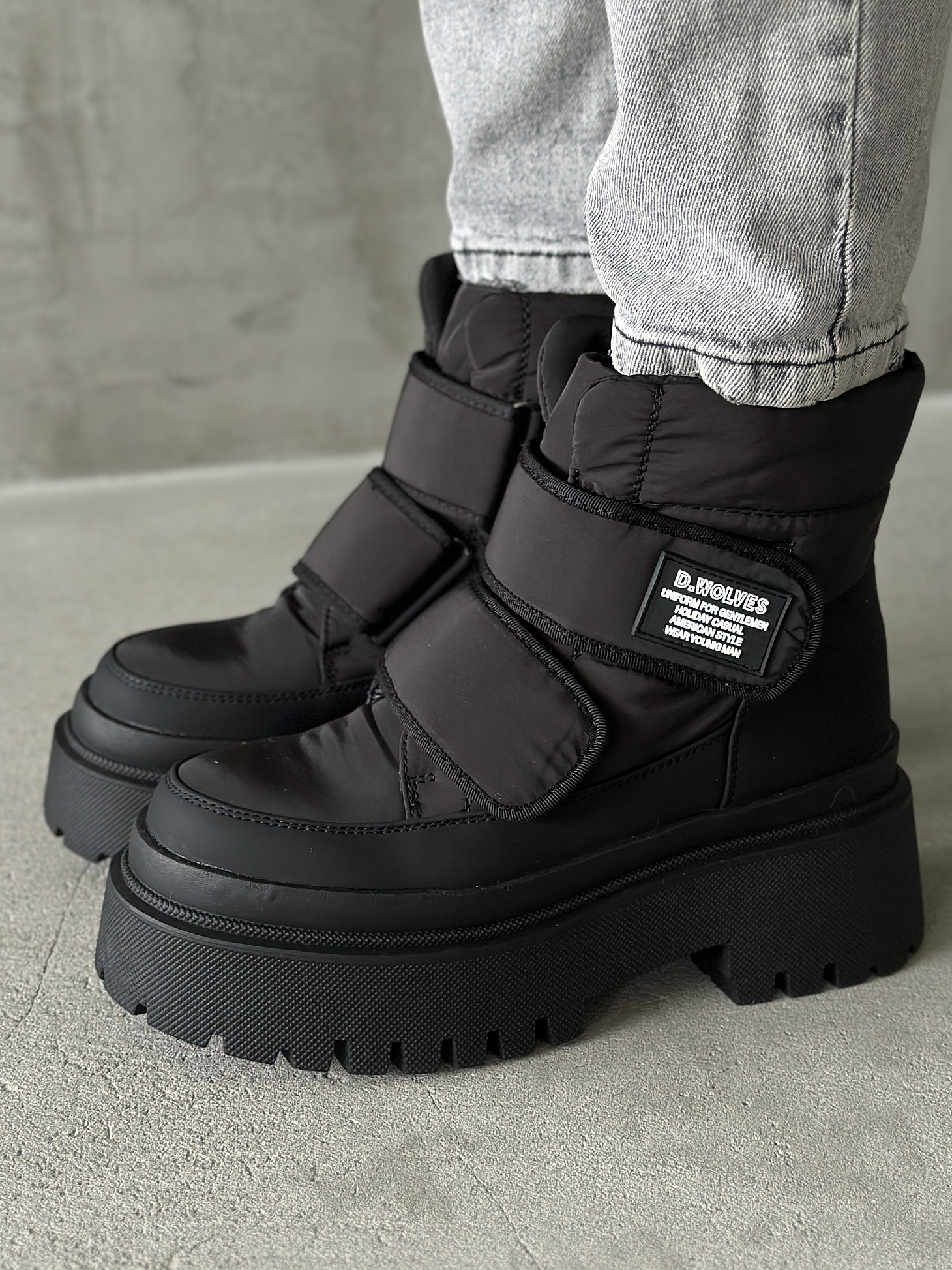 Дутики женские текстиль шерсть